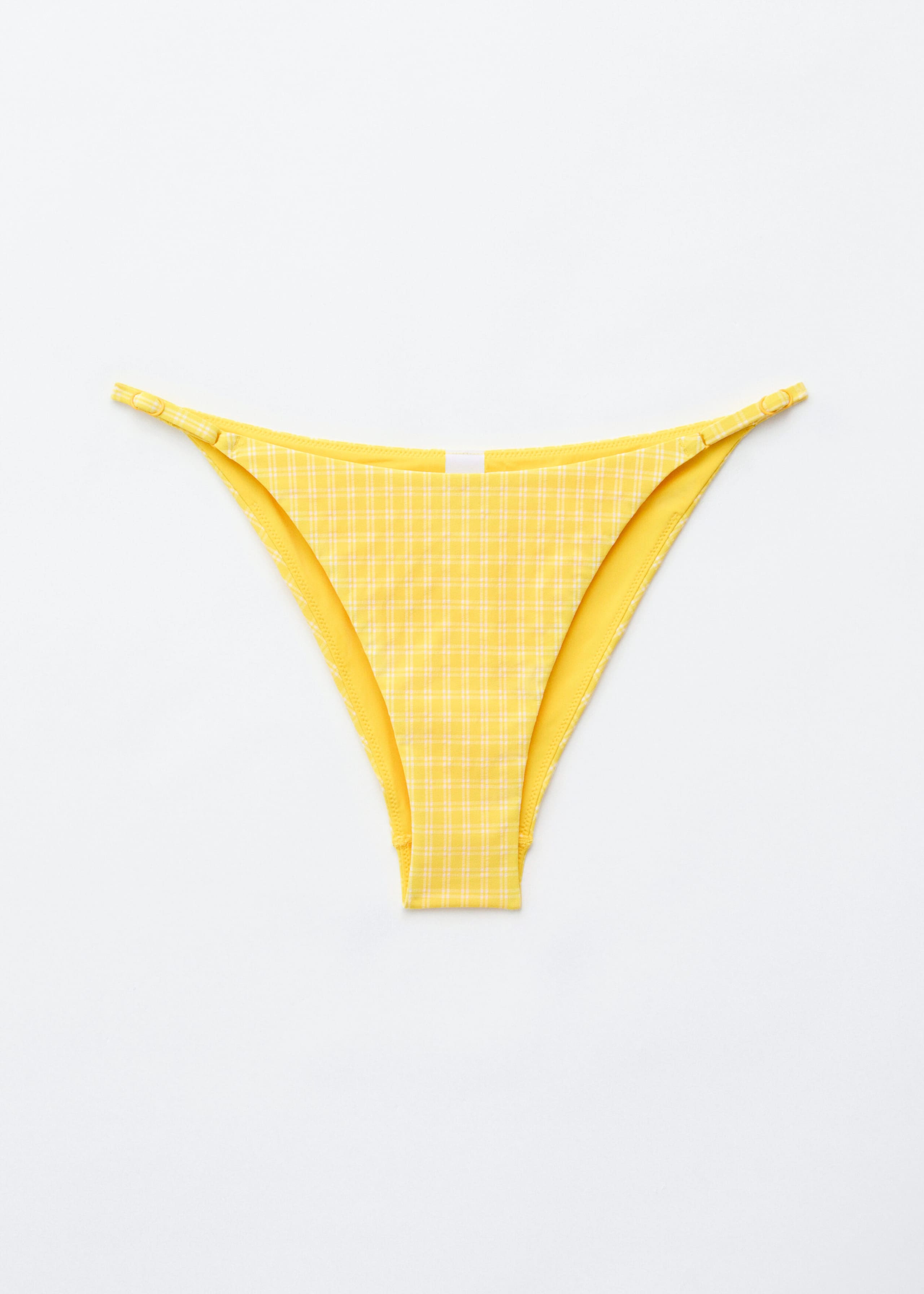 Buckle-Detail Bikini Briefs - Black/Checked - Still Life