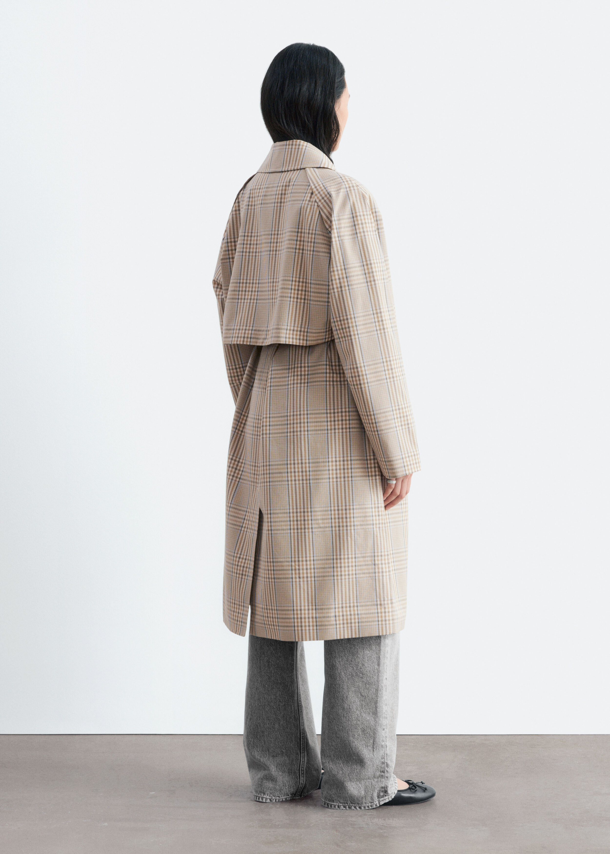 Checked Buckle-Belt Trench Coat - Beige/Checked - & Other Stories US