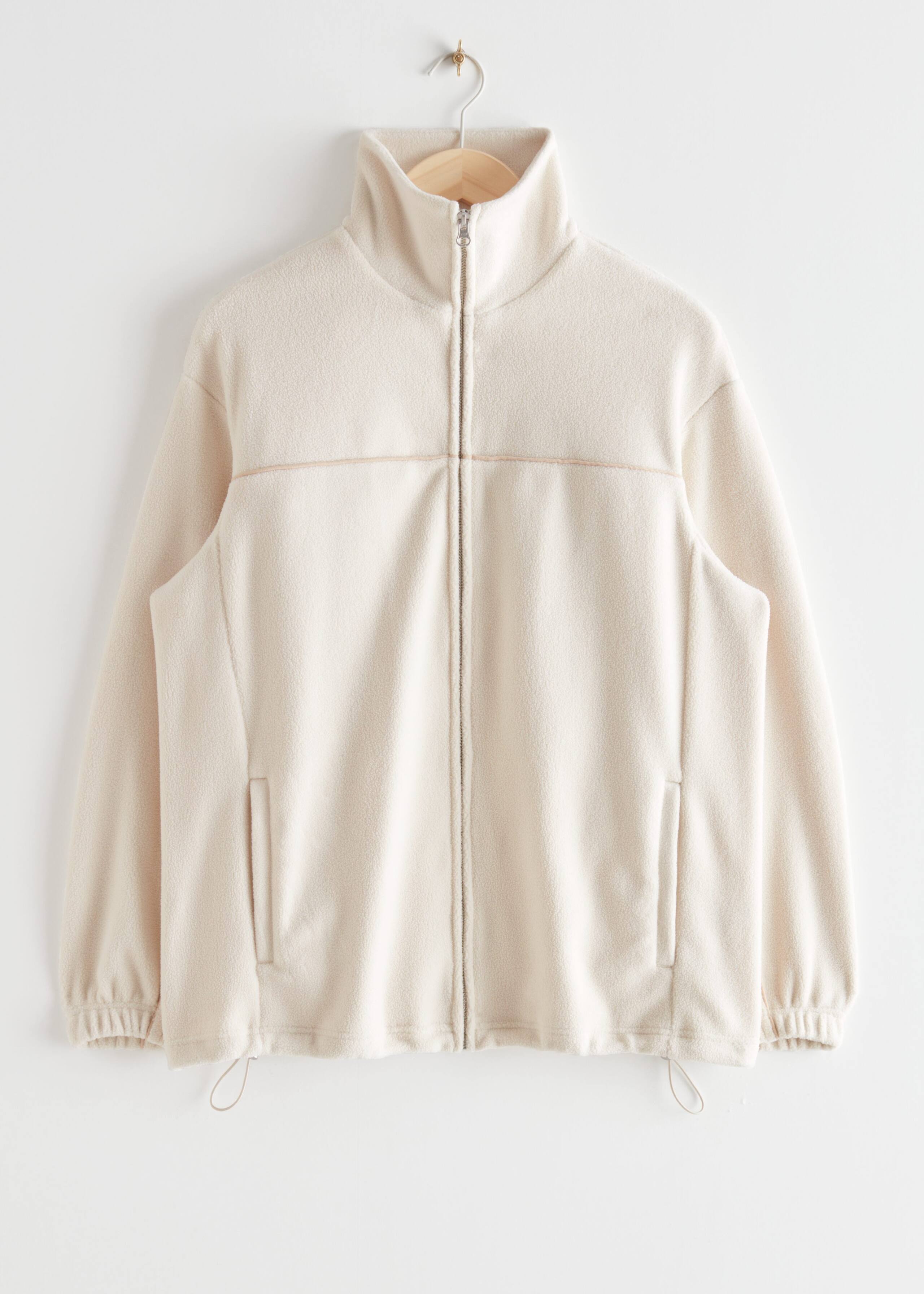 Oversized Track Jacket - White - Natura morta