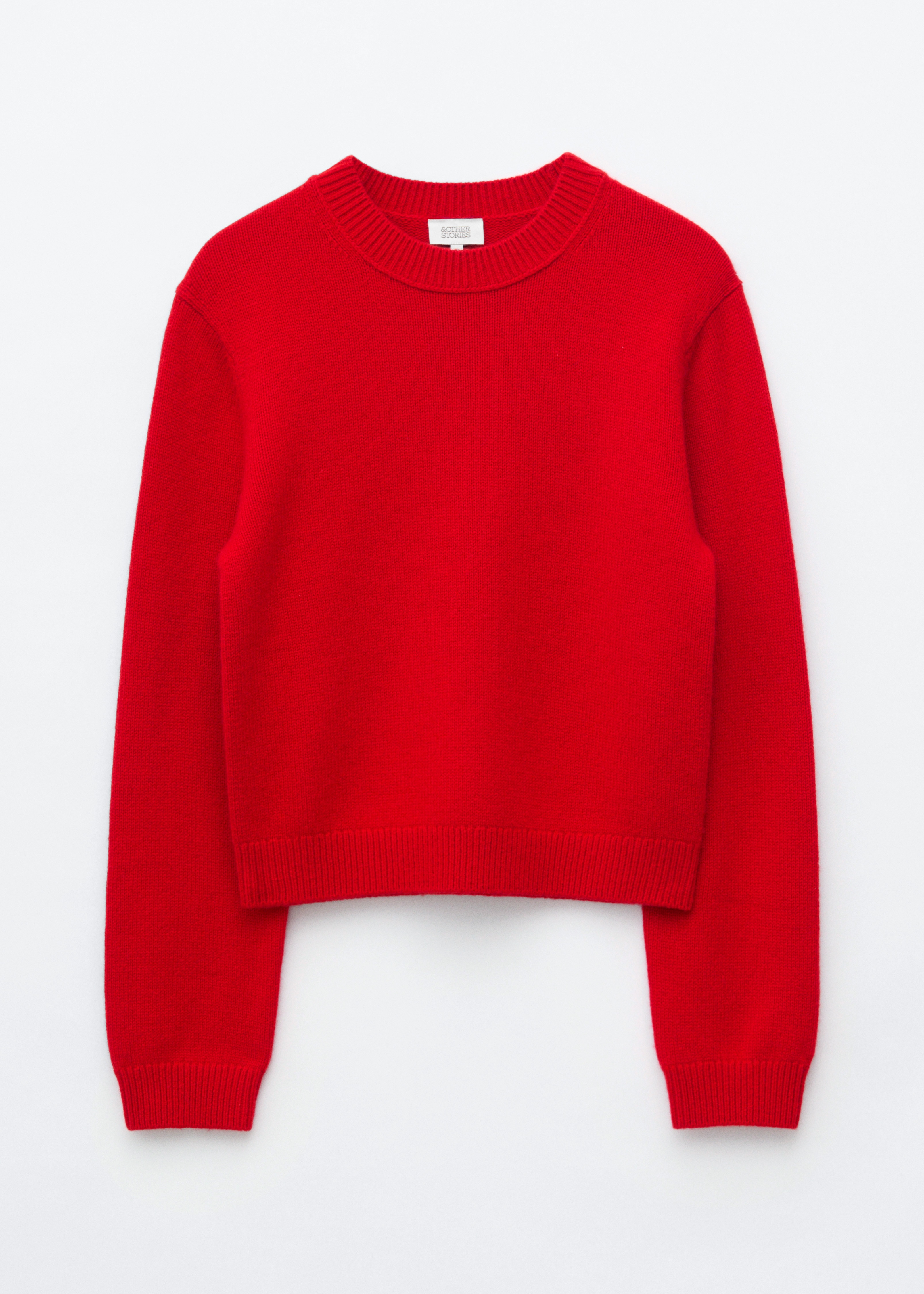 Maglione in misto cashmere - Rosso/Talpa scuro