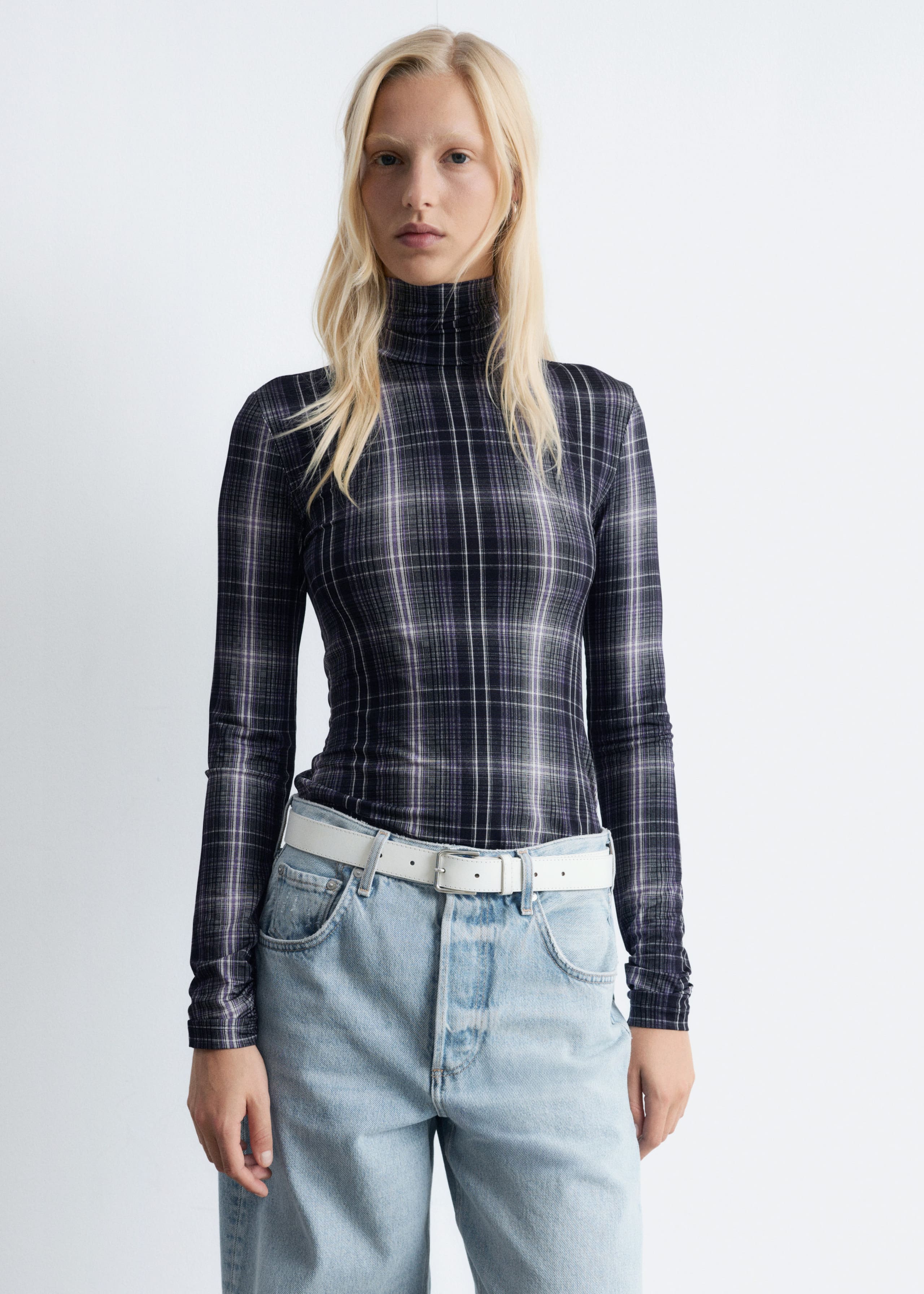 Image of Slim Fit Turtleneck Top
