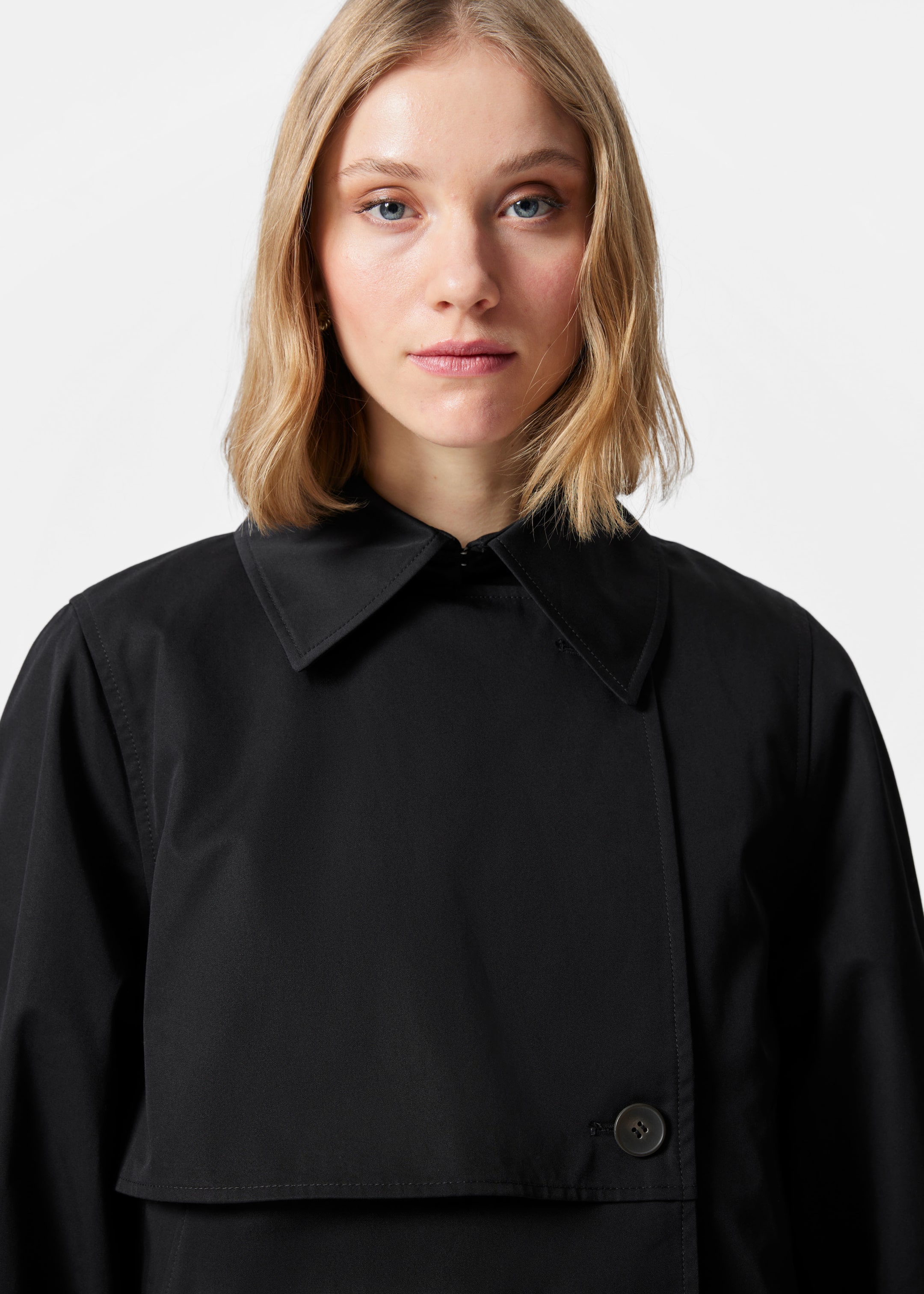View larger image: Short Trench Coat Jacket - Black - Ladies | H&M GB 4