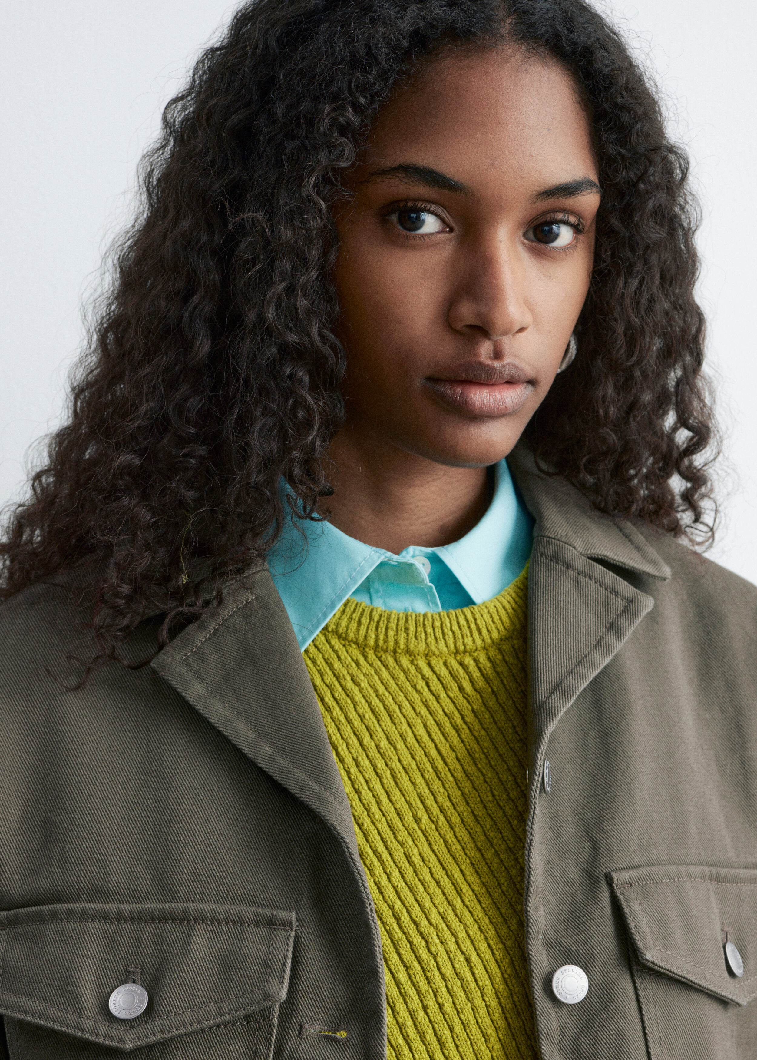 Tapered Cotton Jacket - Khaki Green - & Other Stories US
