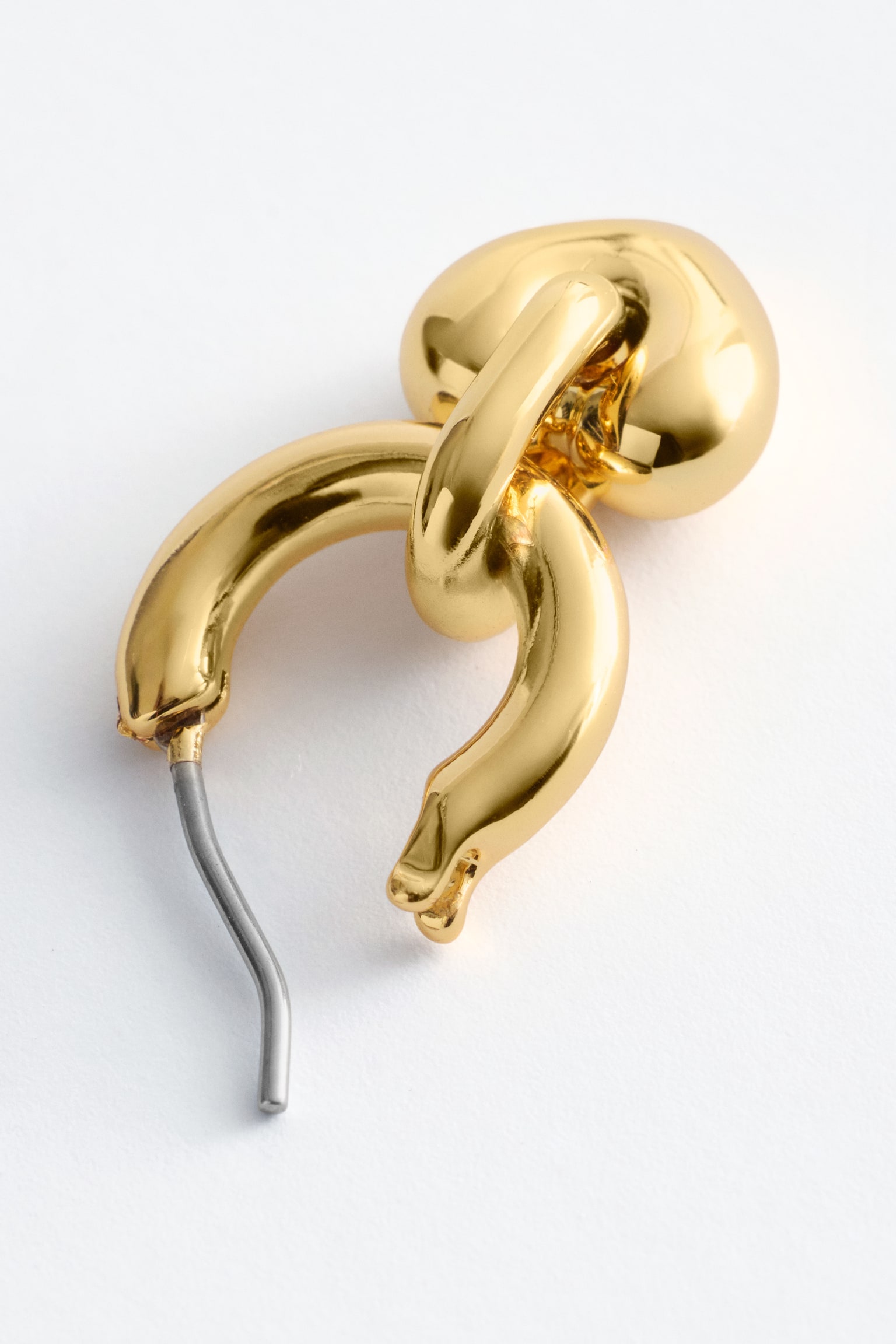 Orecchini a cerchio con ciondolo a cuore - Oro - 3