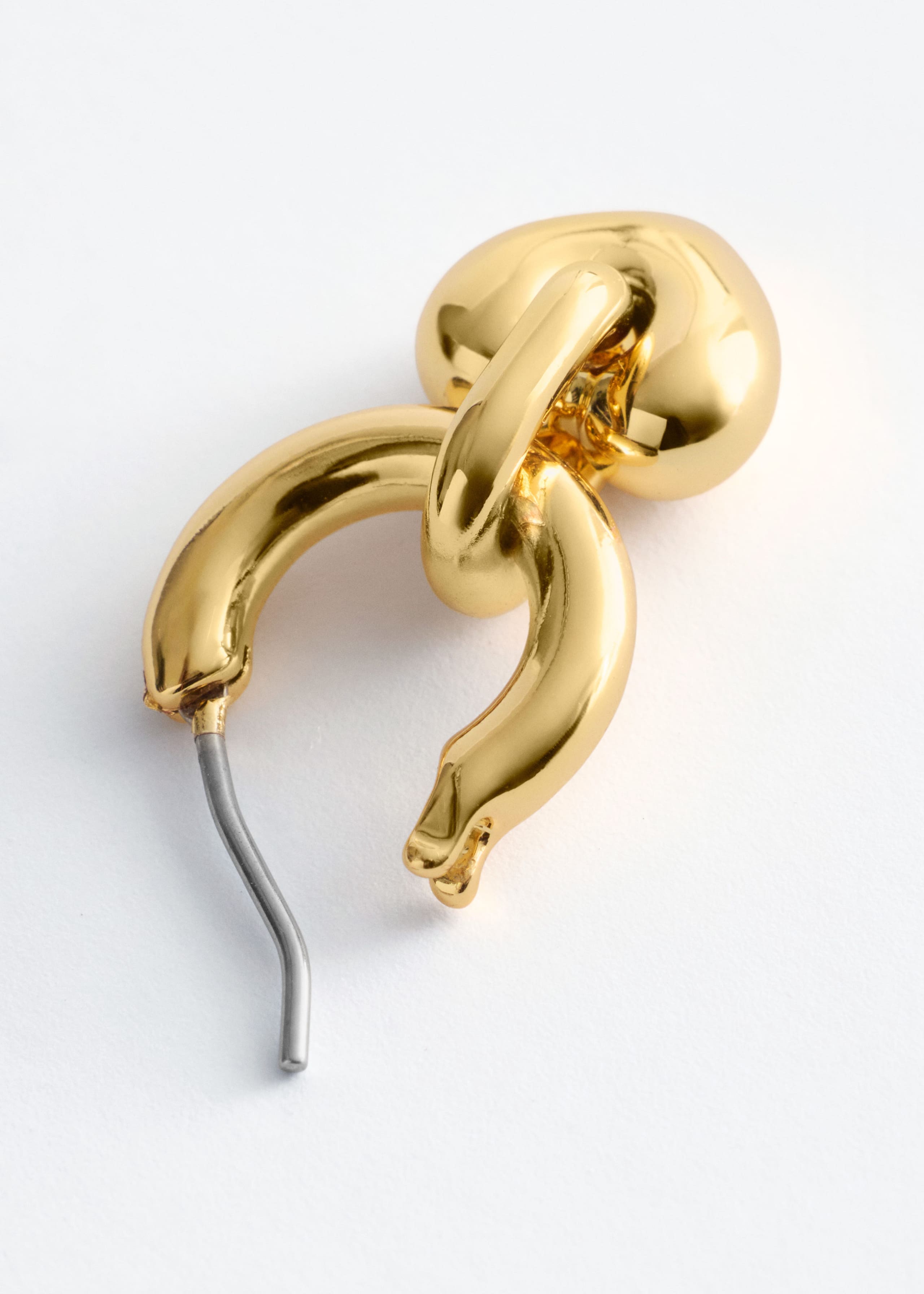 Image of Heart-Pendant Hoop Earrings