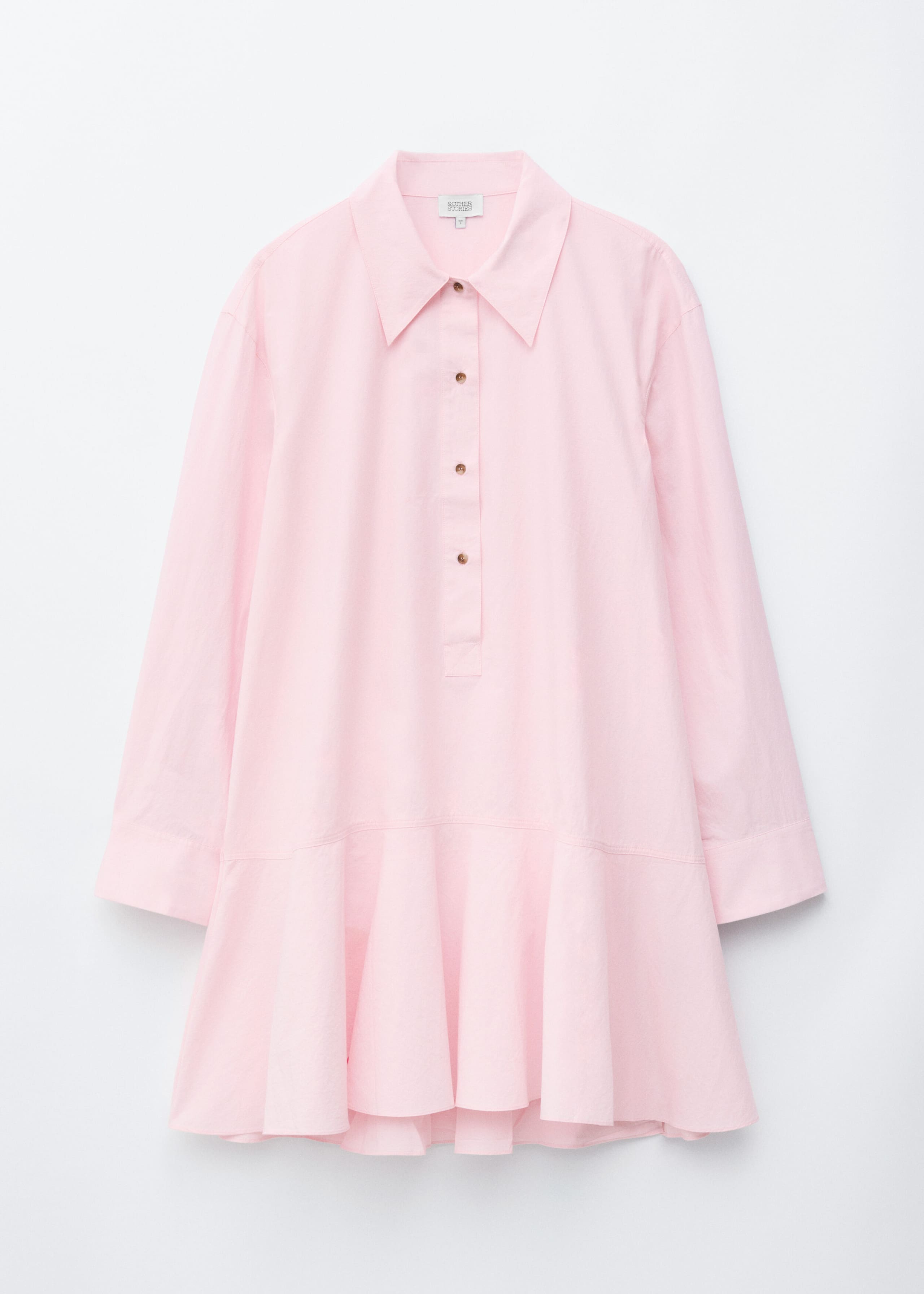 Drop-Waist Shirt Dress - Pastel pink - Still Life