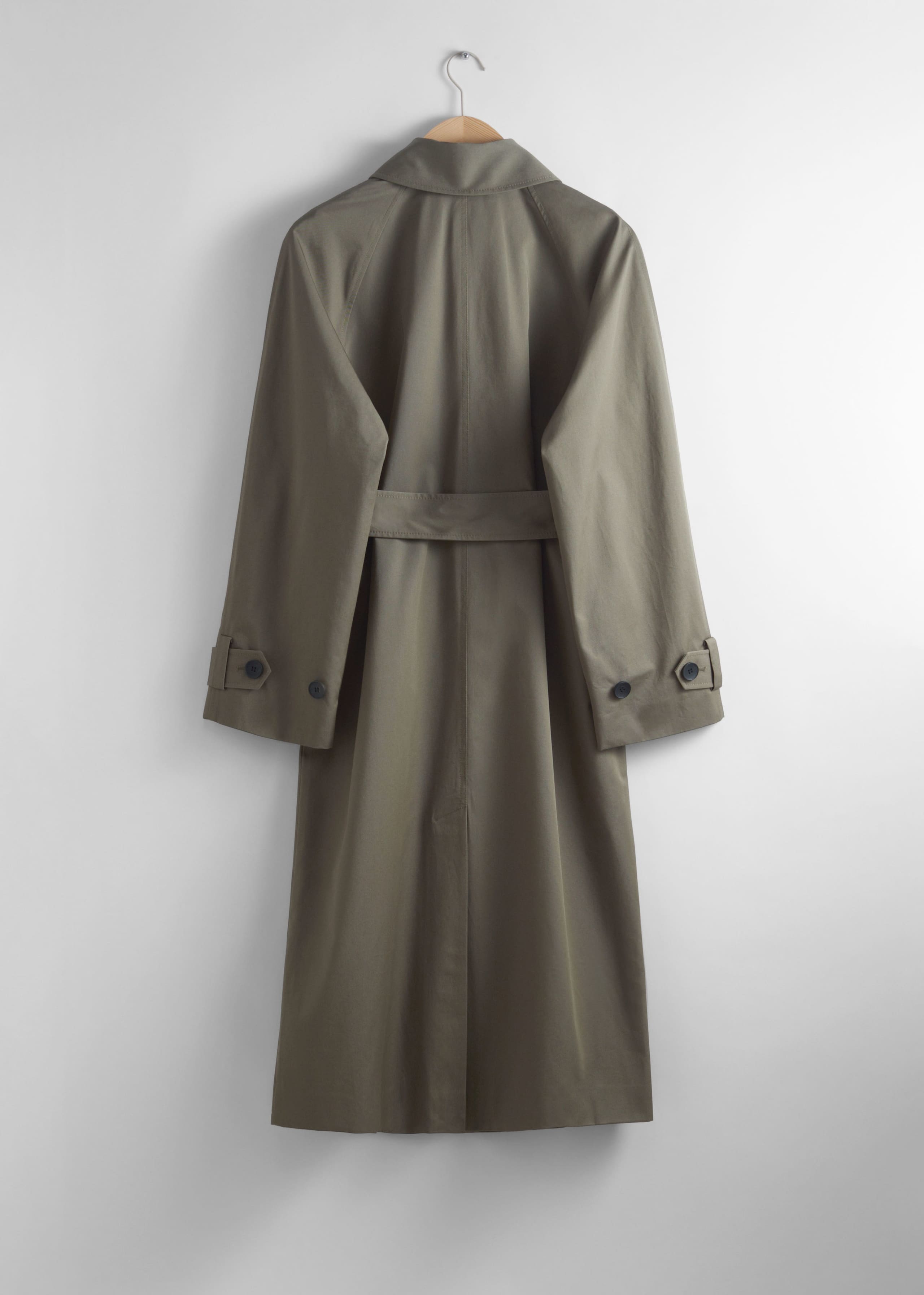 Single-Breasted Trench Coat - Khaki - Still Life