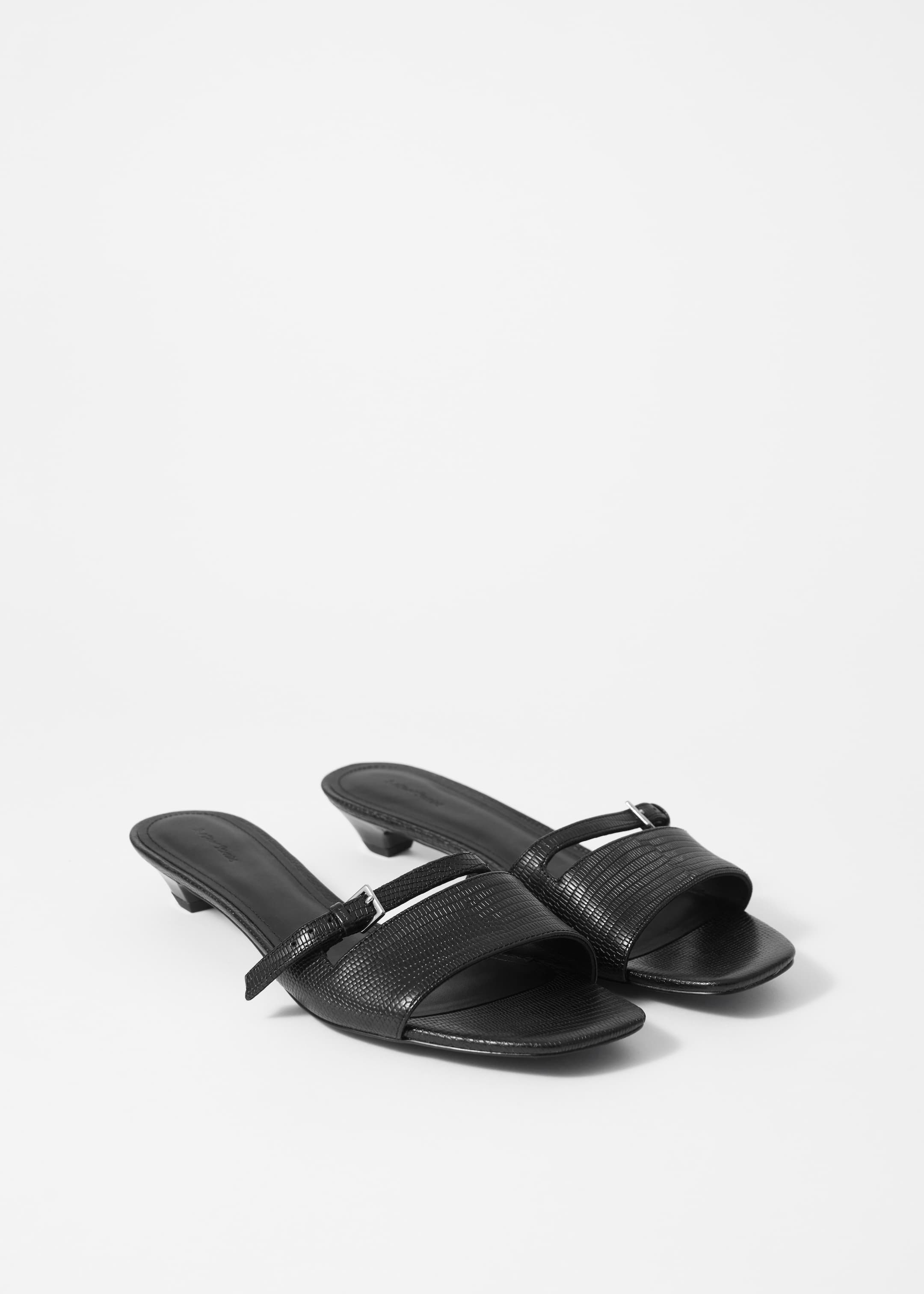 Ver imagen más grande: Mules de piel adornados con hebillas - Negro - MUJER | H&M ES 4
