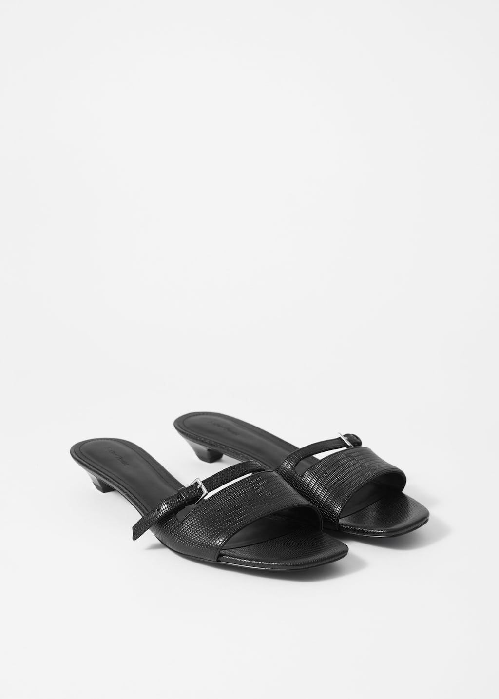 Image of Mules in pelle con fibbia