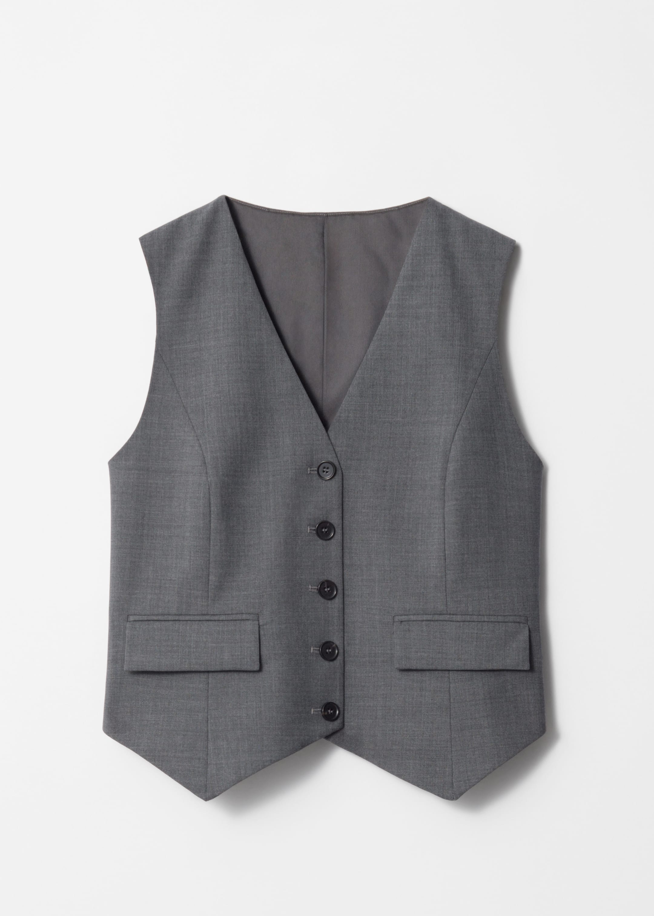 Agrandir l'image: Gilet habillé en laine - Gris - FEMME | H&M CH 5