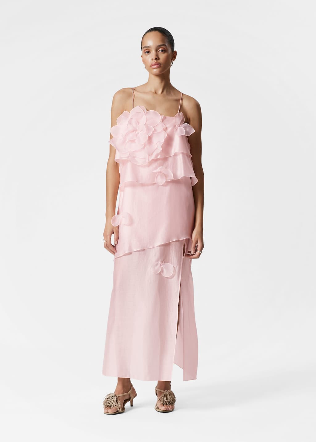 Image of Maxikleid mit Blumenapplikation