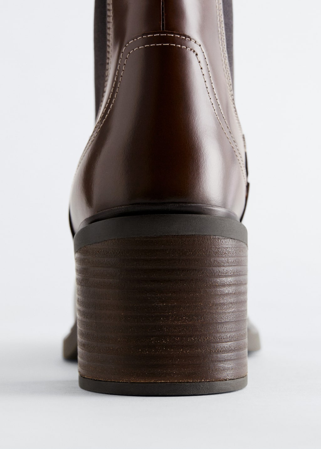 Image of Heeled Leather Chelsea Boots