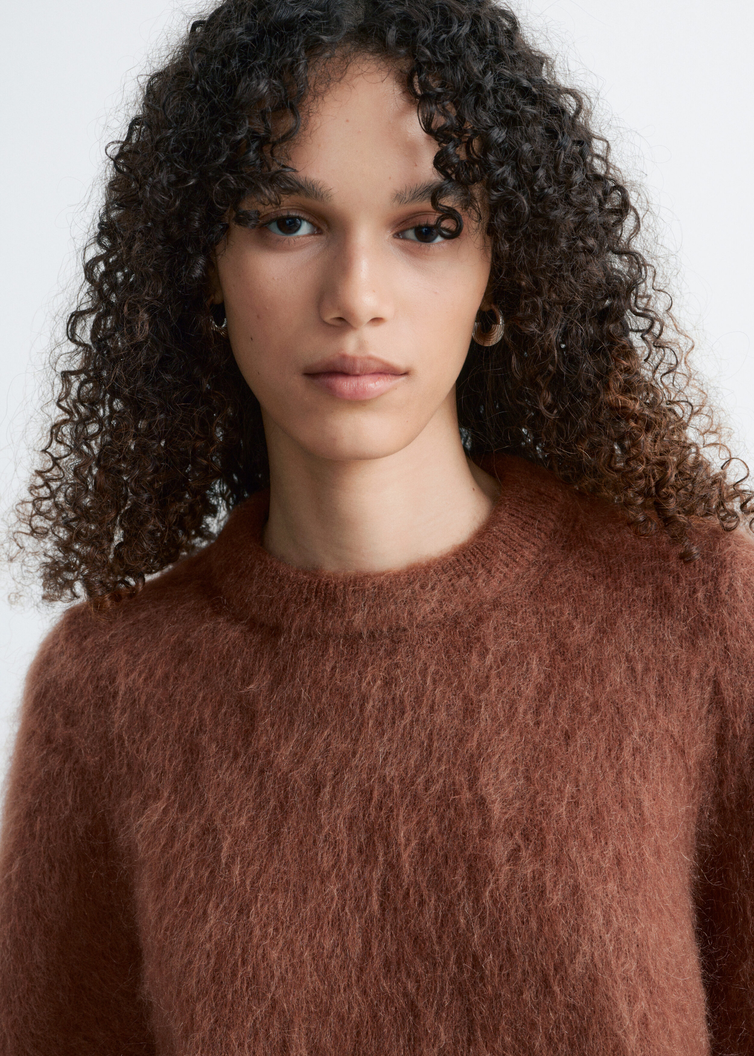 Mohair-Blend Knitted T-shirt - Brown - & Other Stories US