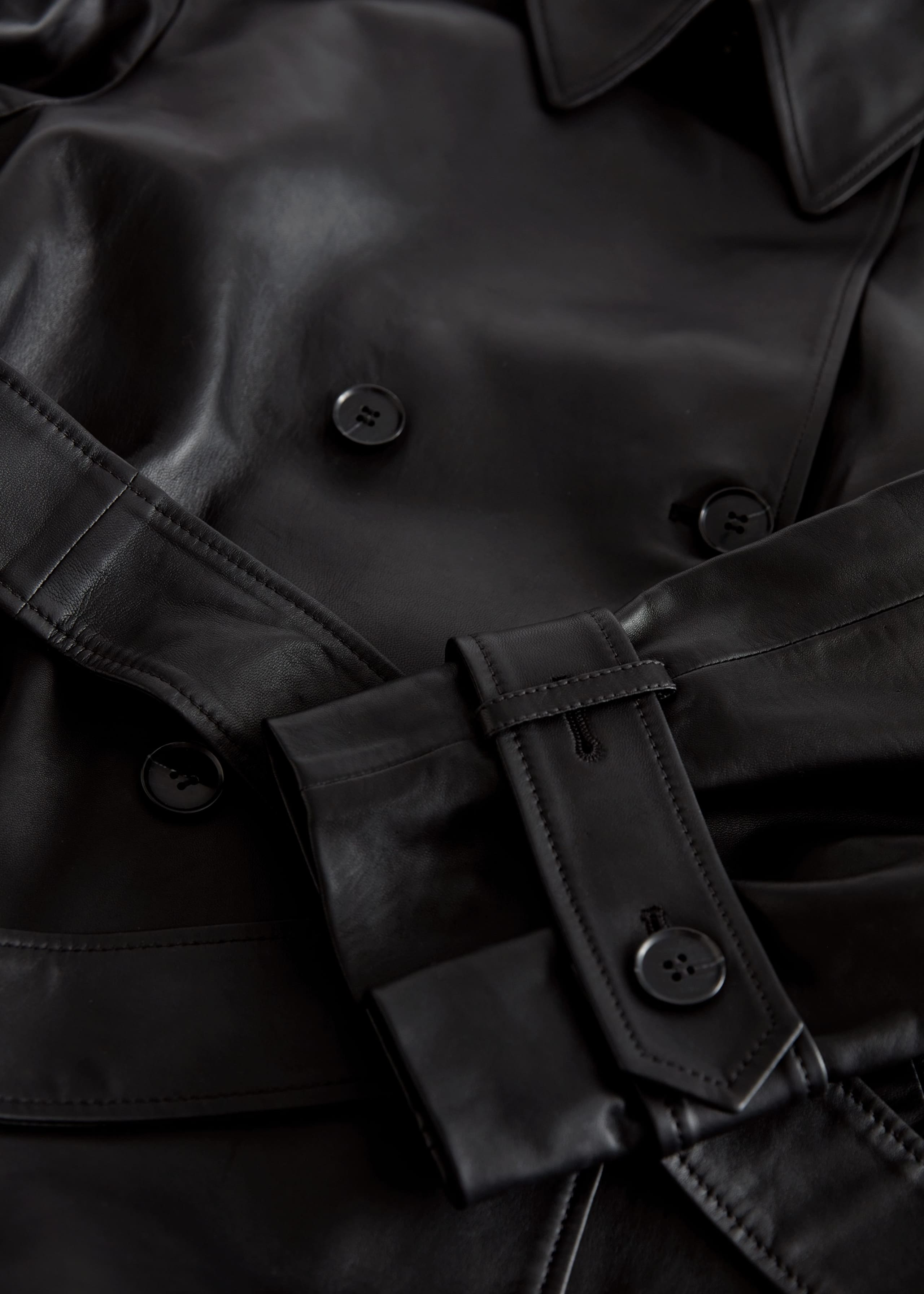 Image of OversizedLeatherTrenchCoat