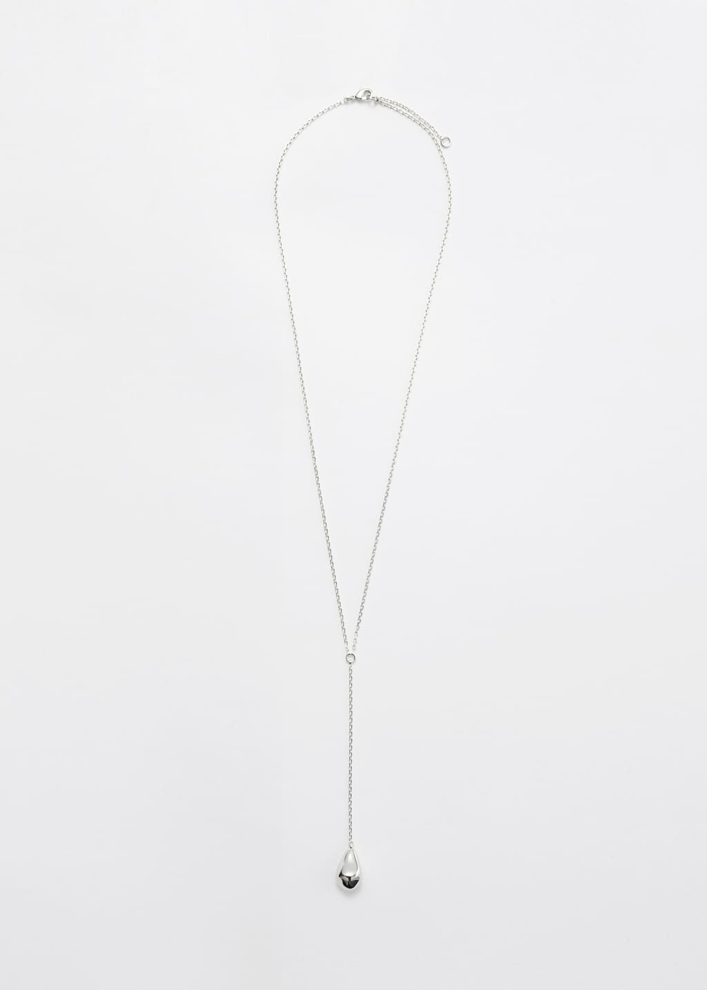 Collier à pendentif en forme de galet sculpté - Argenté - Still Life