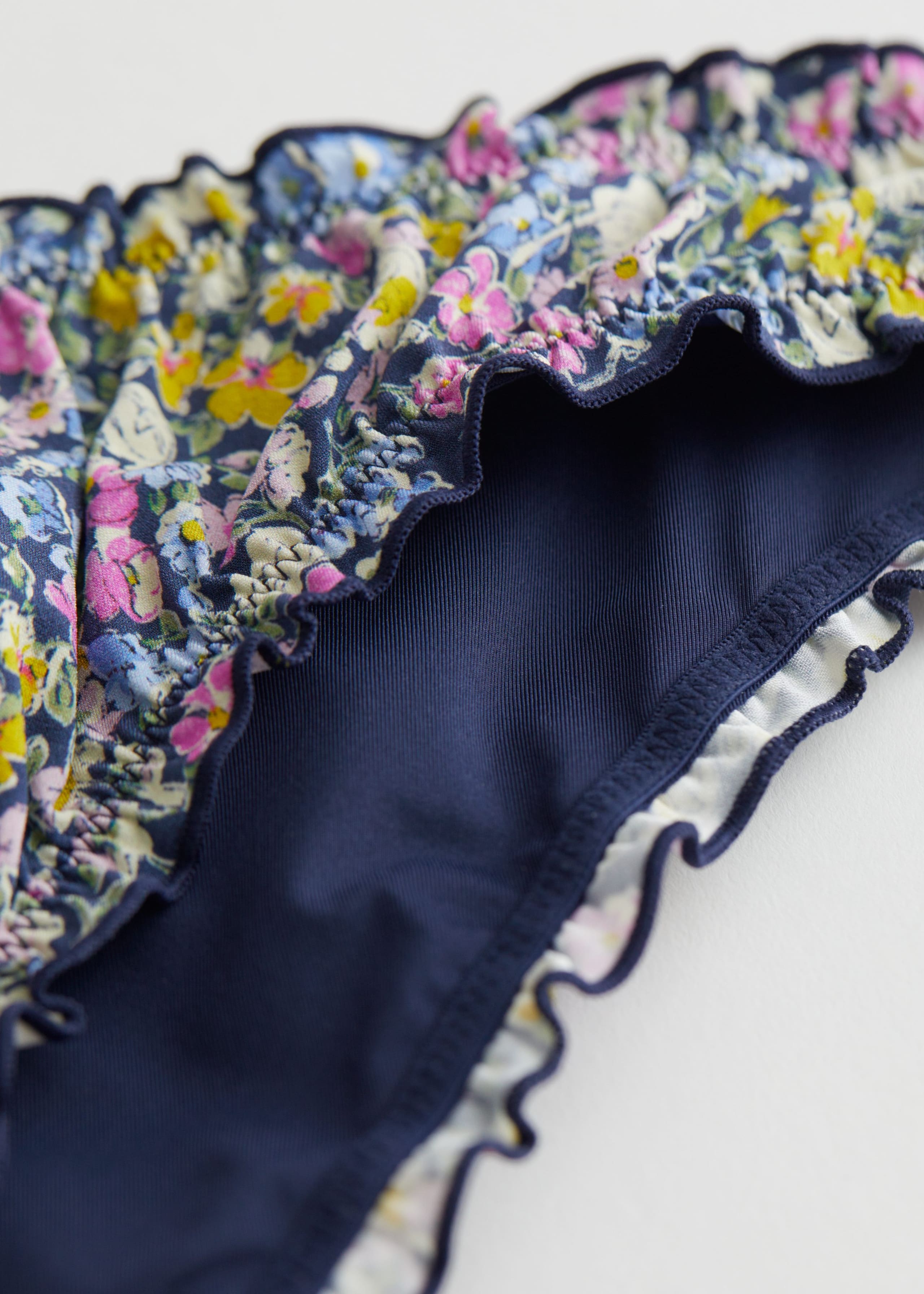 Ruffle Trim Bikini Briefs - {{variantName}} - Descriptive Detail