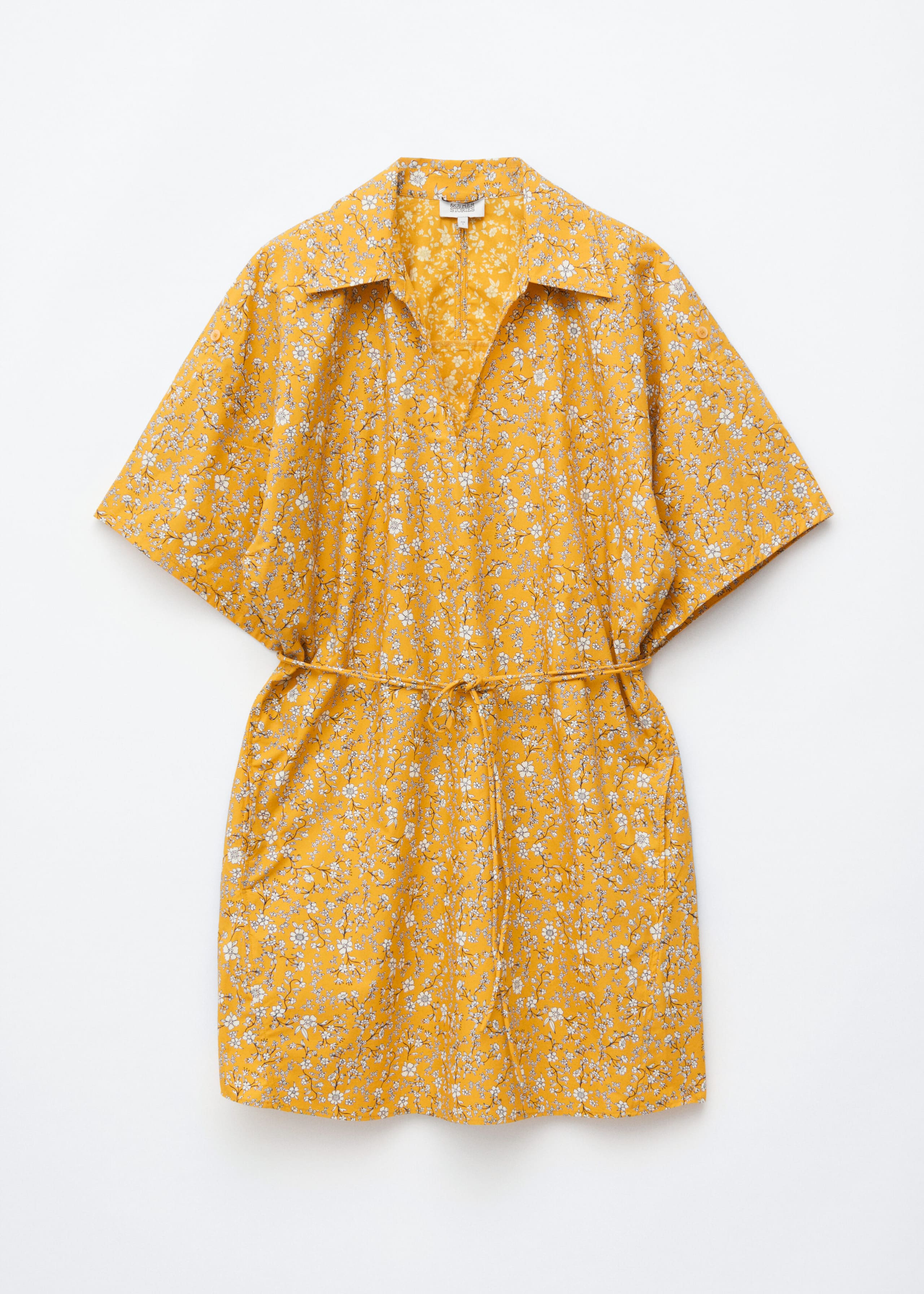Cotton Mini Dress - Yellow/Florals - Still Life