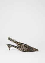 Leopard print suede