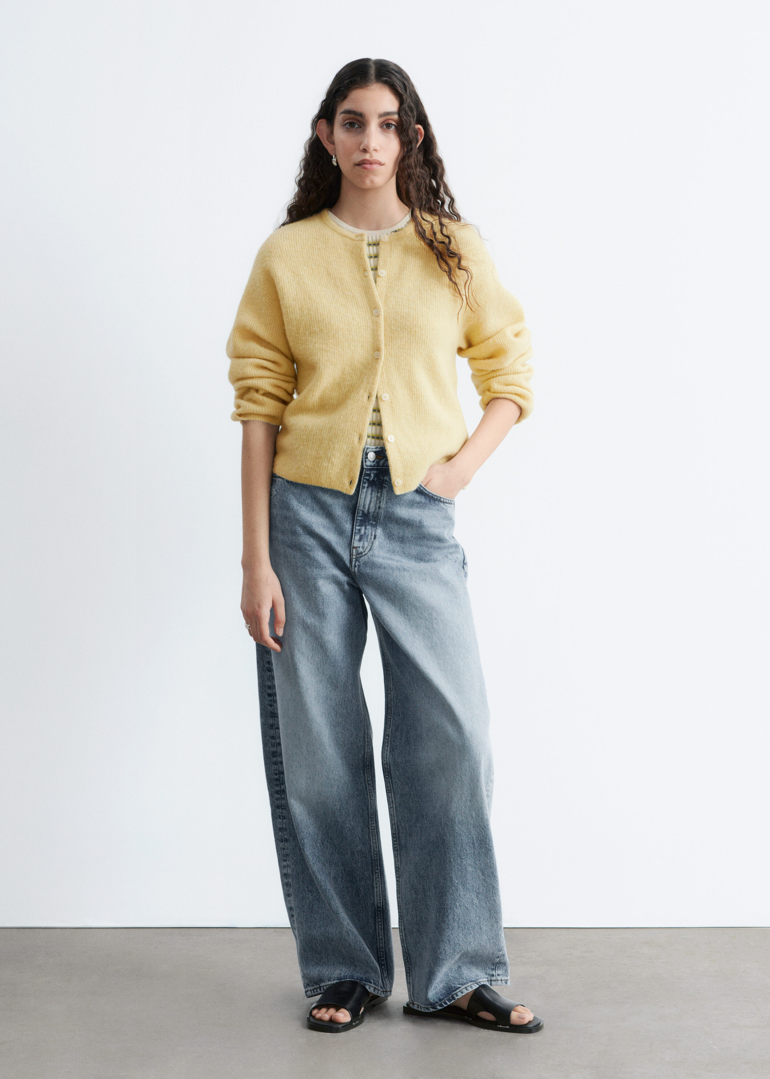 Balloon-Sleeve Cardigan - Red - Cardigans - & Other Stories US