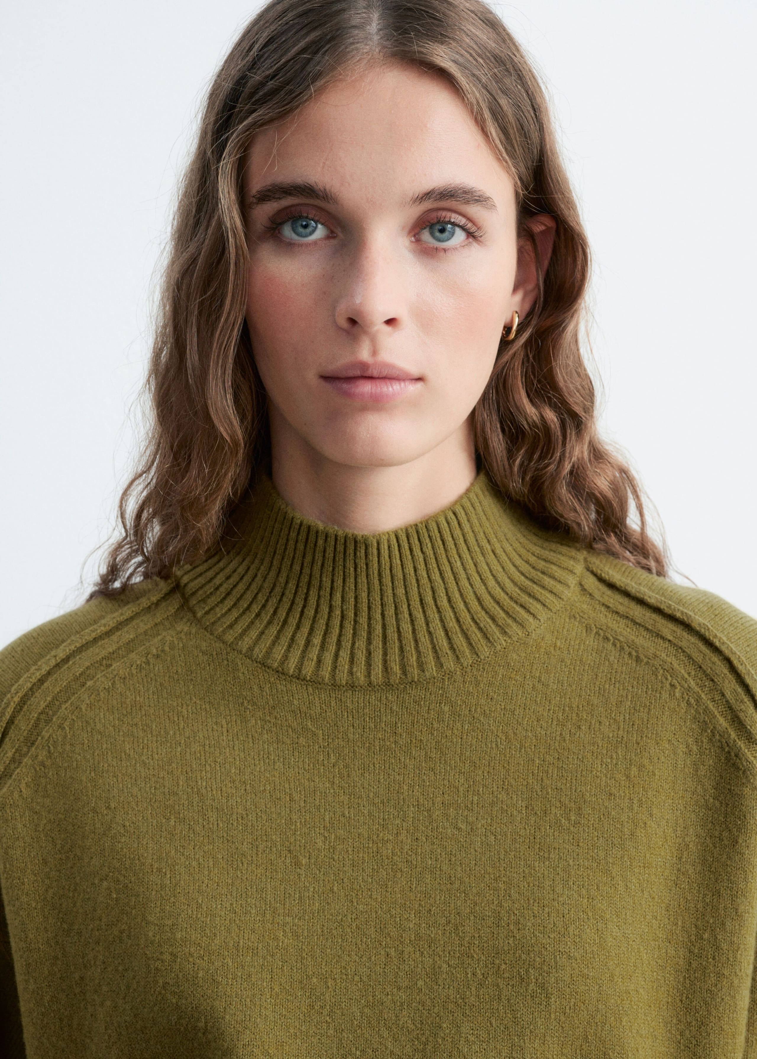 Mock-Neck Wool-Cotton Jumper - Black - Lookbook