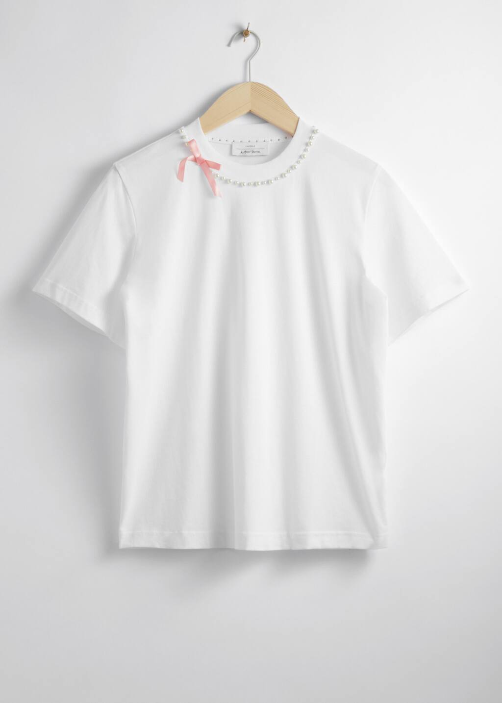 Camiseta con adornos de perlas - Azul - Bodegón
