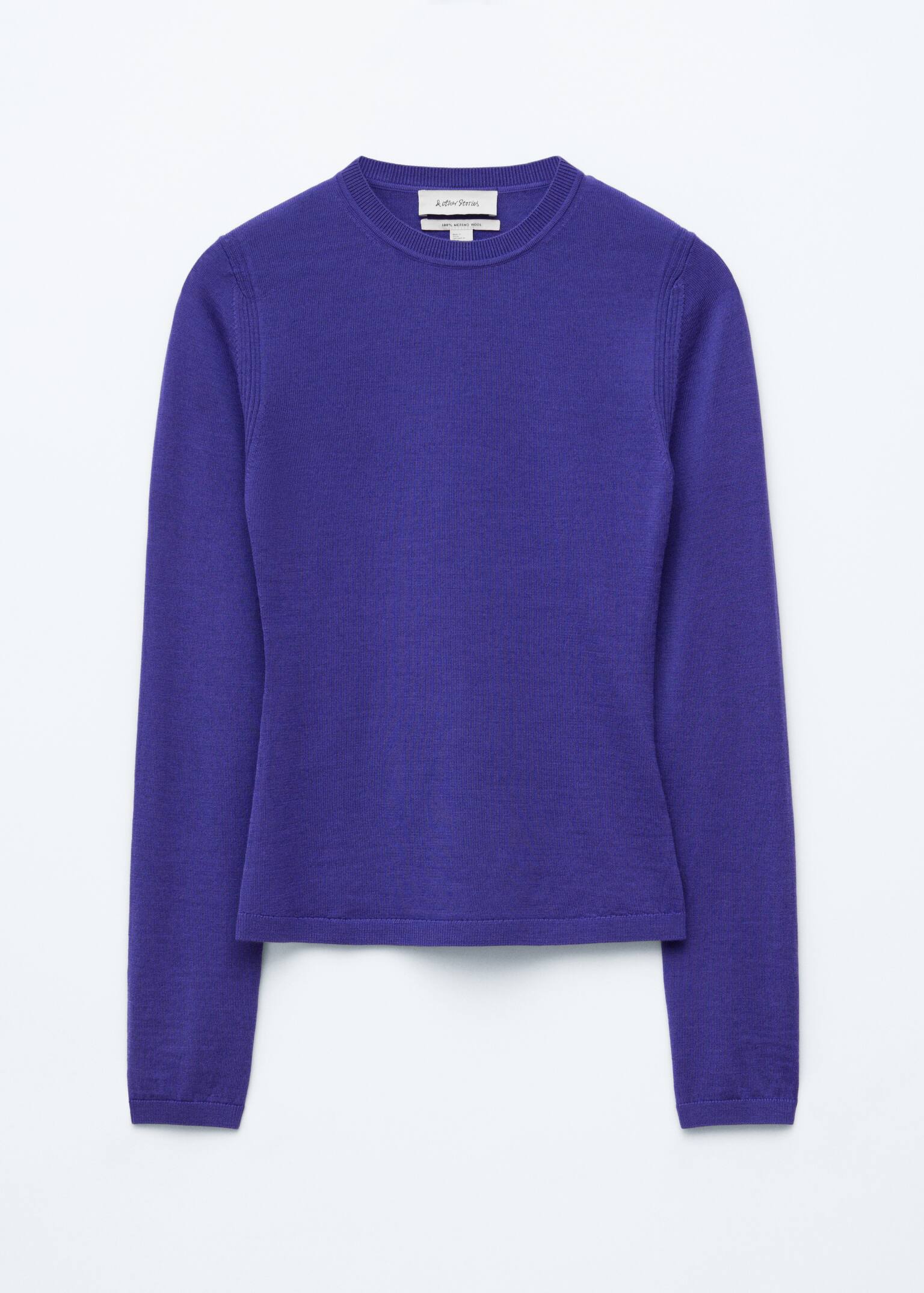 Maglia in lana a maniche lunghe - Viola/Nero/Rosso