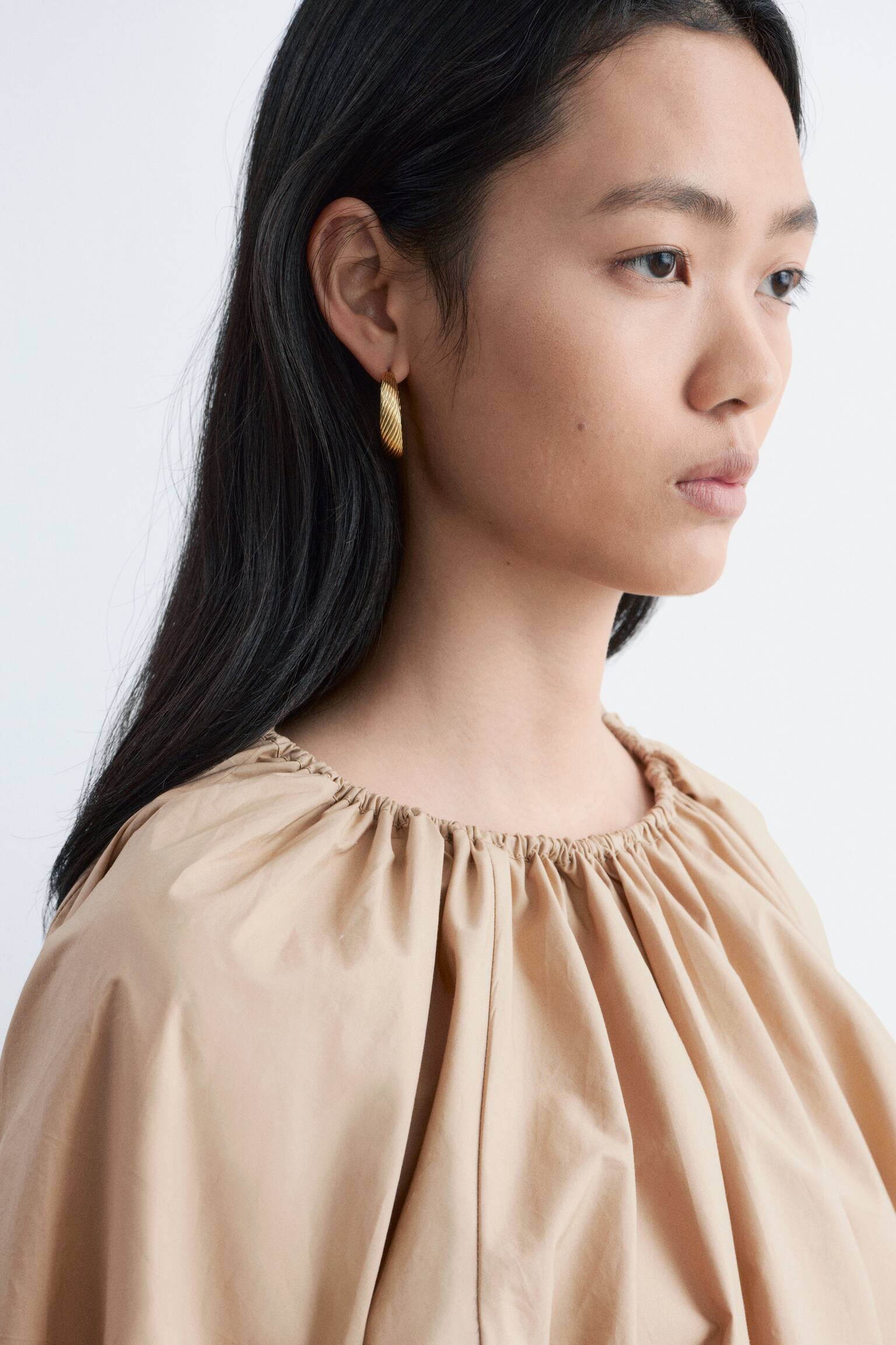 Sculptural Drawstring Blouse - 8