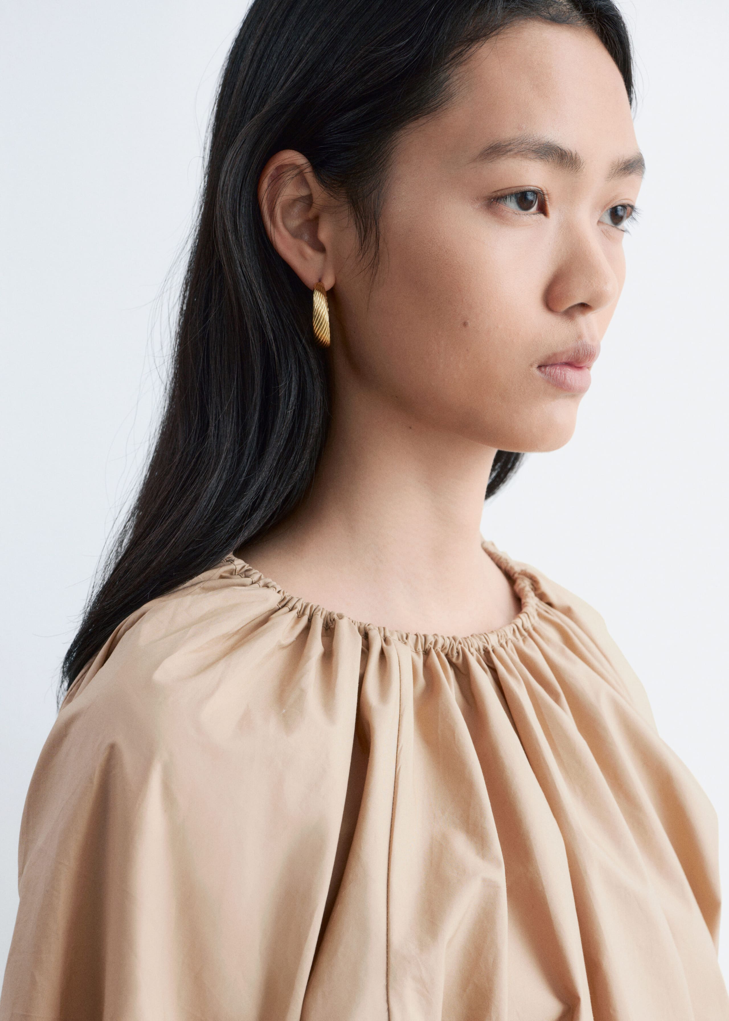 Image of Sculptural Drawstring Blouse