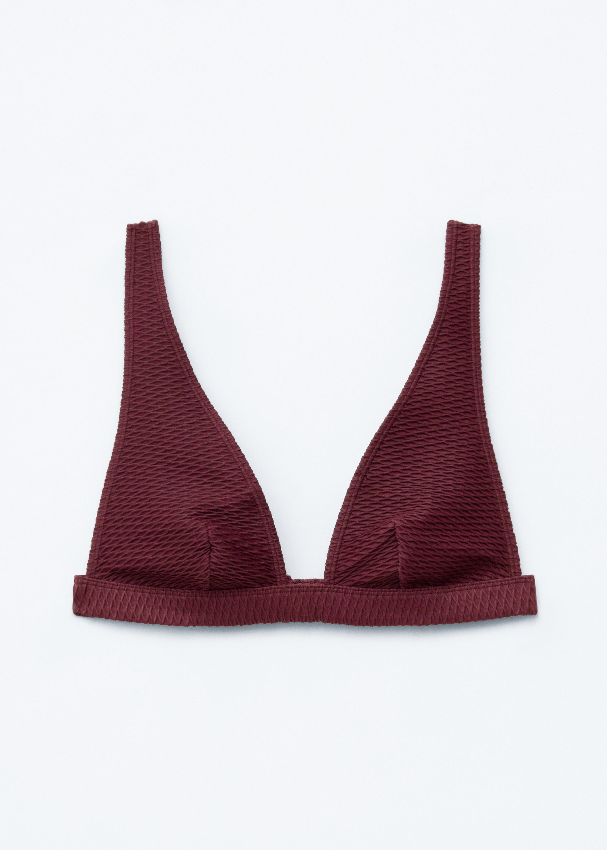 Textured Triangle Bikini Top