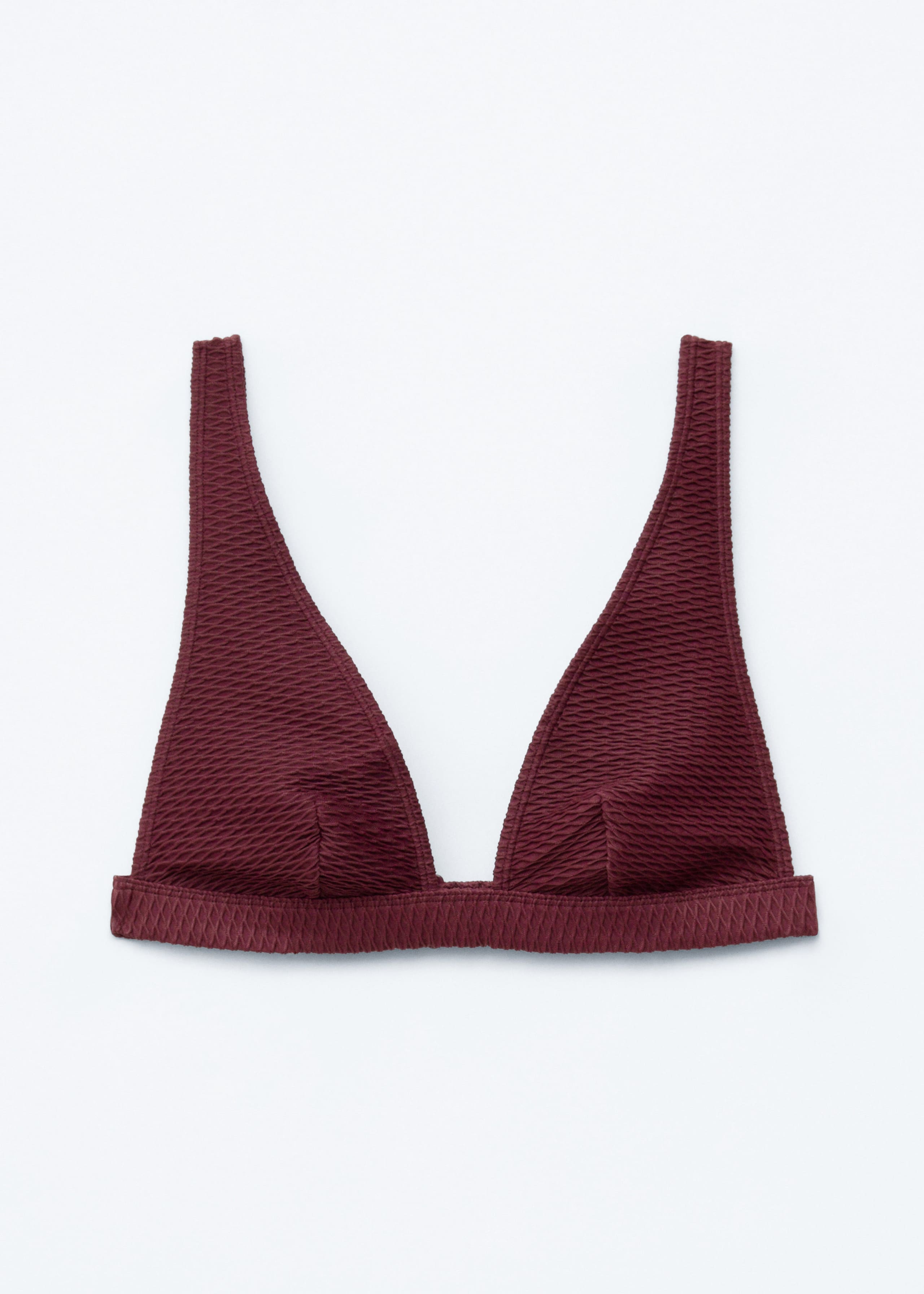 Image of Textured Triangle Bikini Top