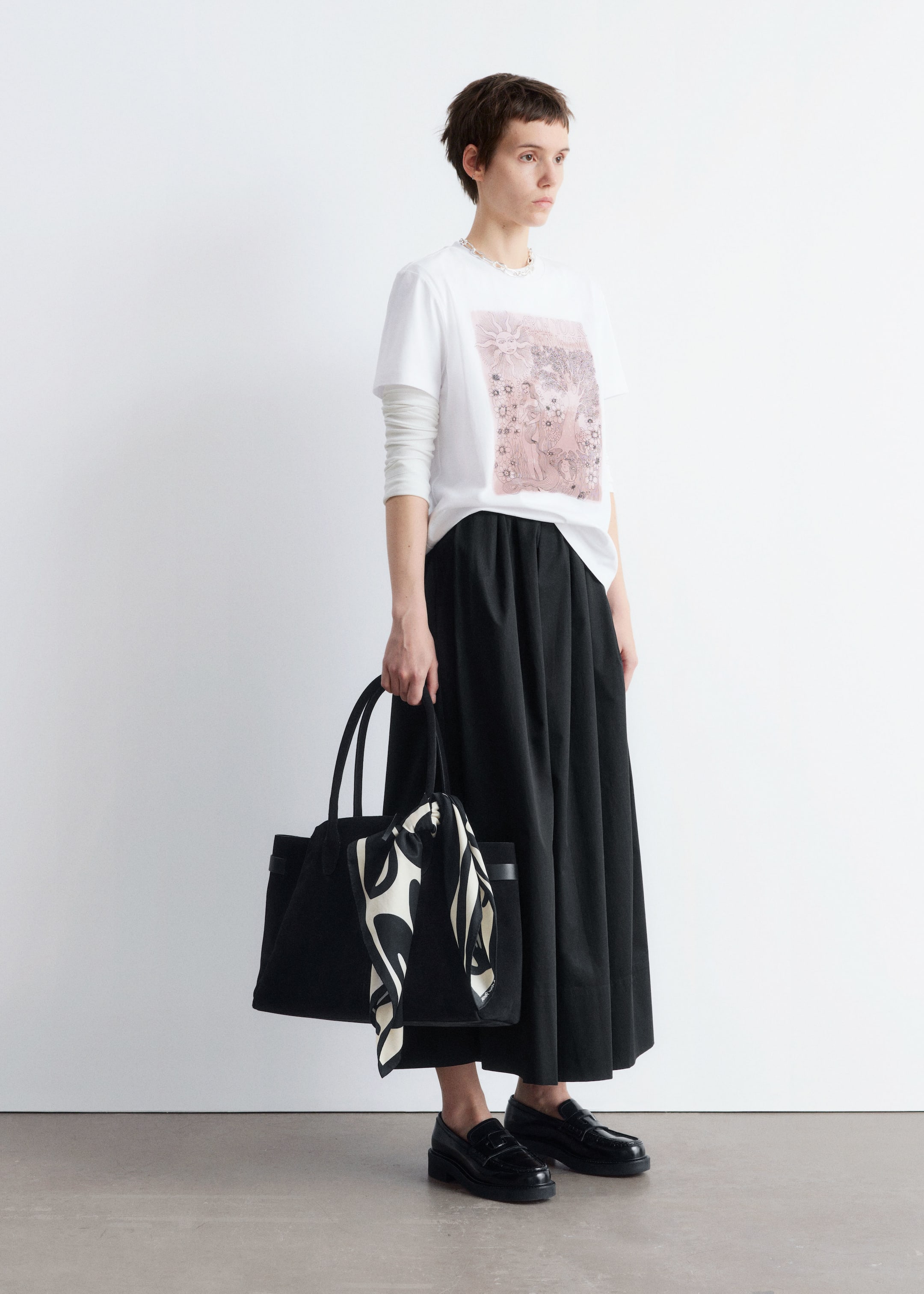 Zobacz większy obraz: Bawełniany T-shirt - Biały nadruk - ONA | H&M PL 5