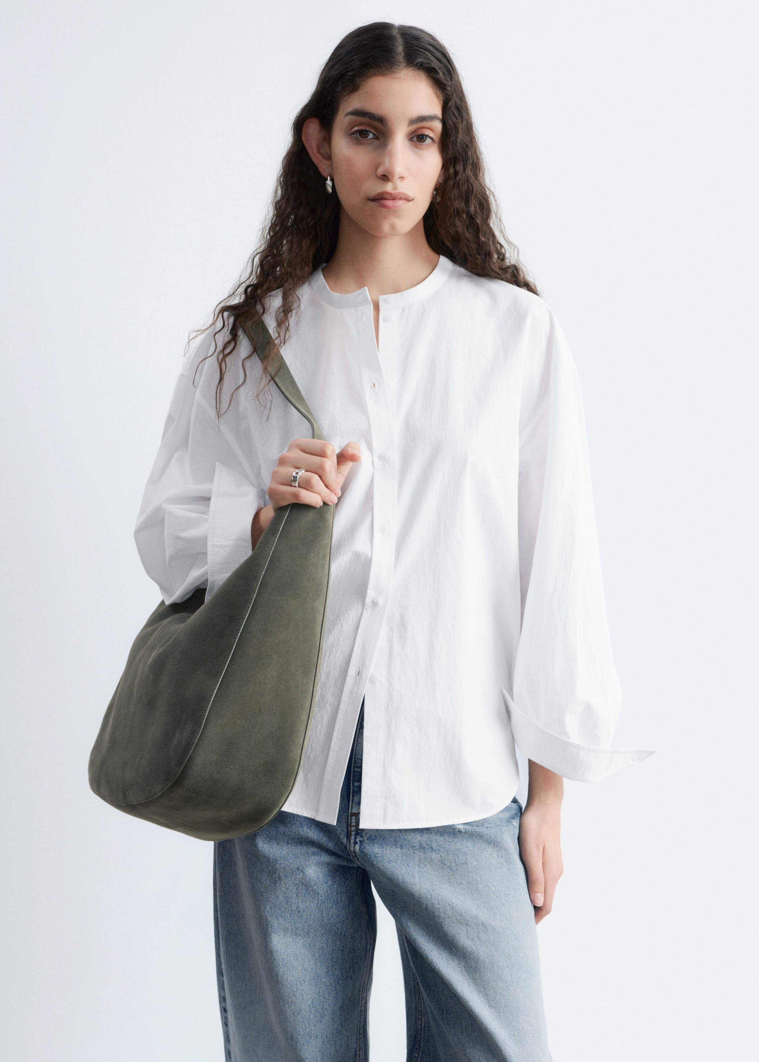 Hemd mit Oversized-Passform aus Baumwolle - Weiß - Lookbook