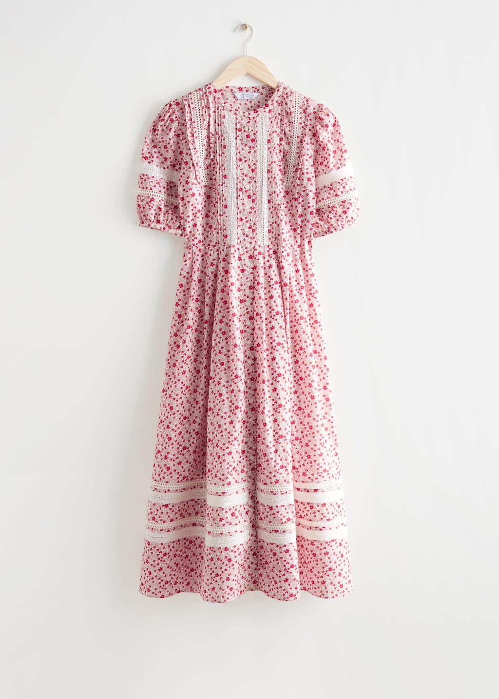 Printed Lace Maxi Dress - Red Florals - Still Life