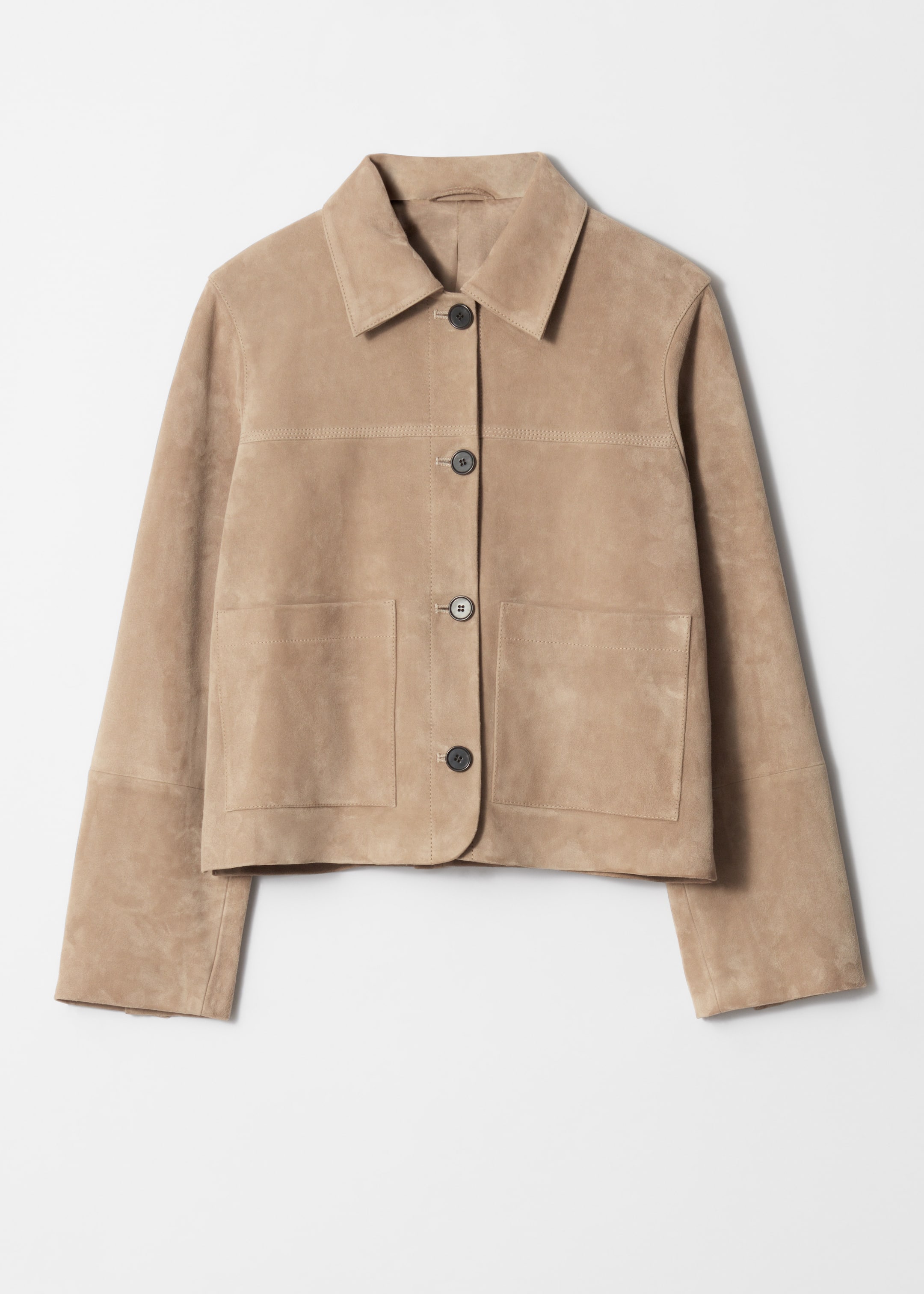 Ingrandisci l'immagine: Patch-Pocket Jacket - Beige Suede - DONNA | H&M CH 1