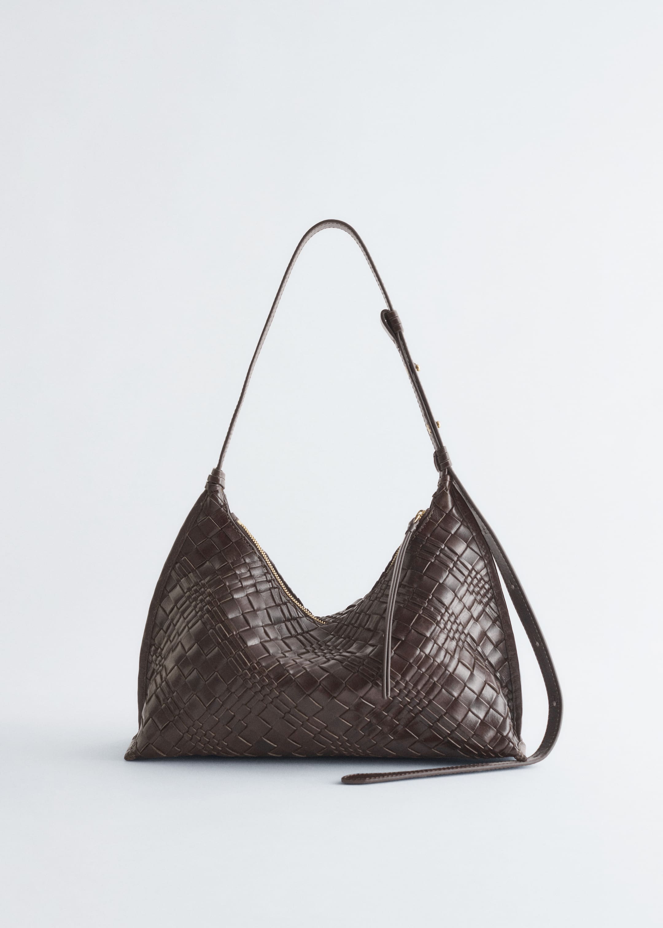 Ingrandisci l'immagine: Interwoven Leather Crossbody Bag - Dark Brown - DONNA | H&M CH 3