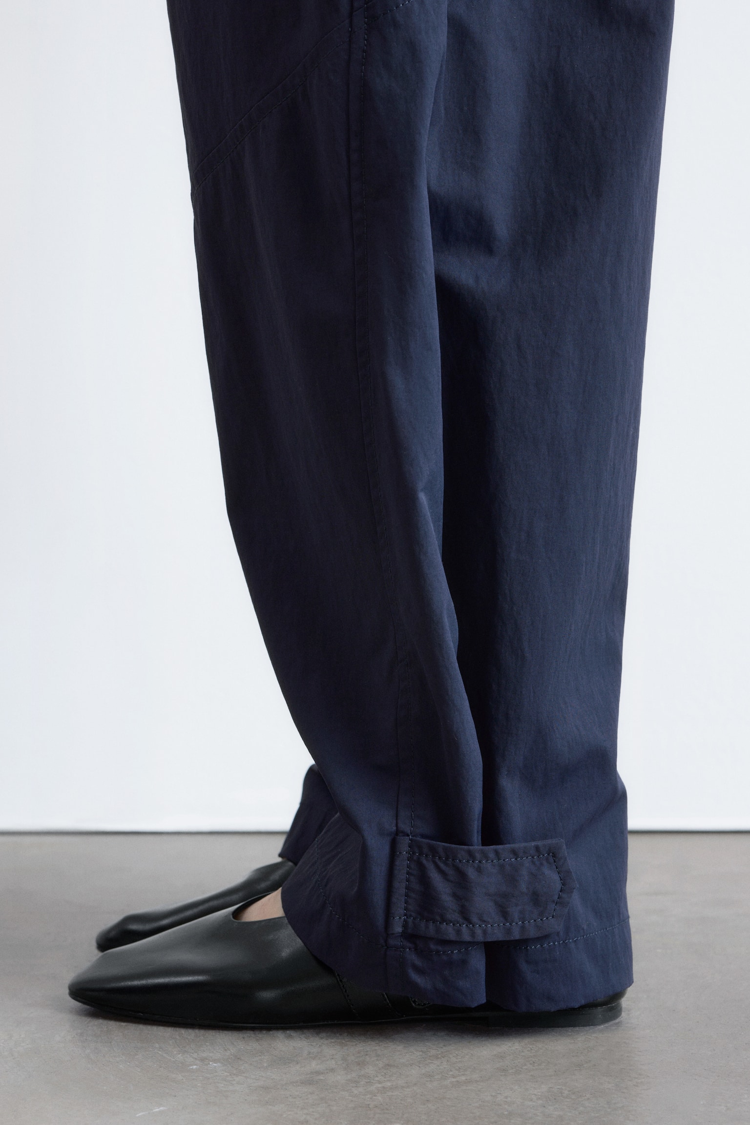 Utility bő szárú nadrág - Sötétkék - 4