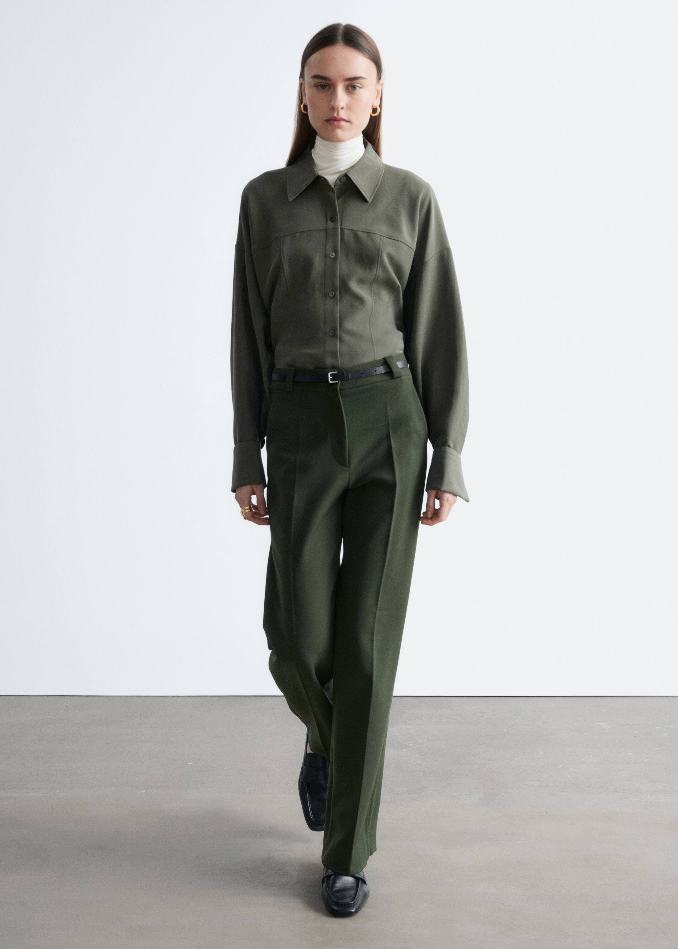 Größeres Bild ansehen: Press-Crease Trousers - Dunkelgrün - Ladies | H&M DE 3