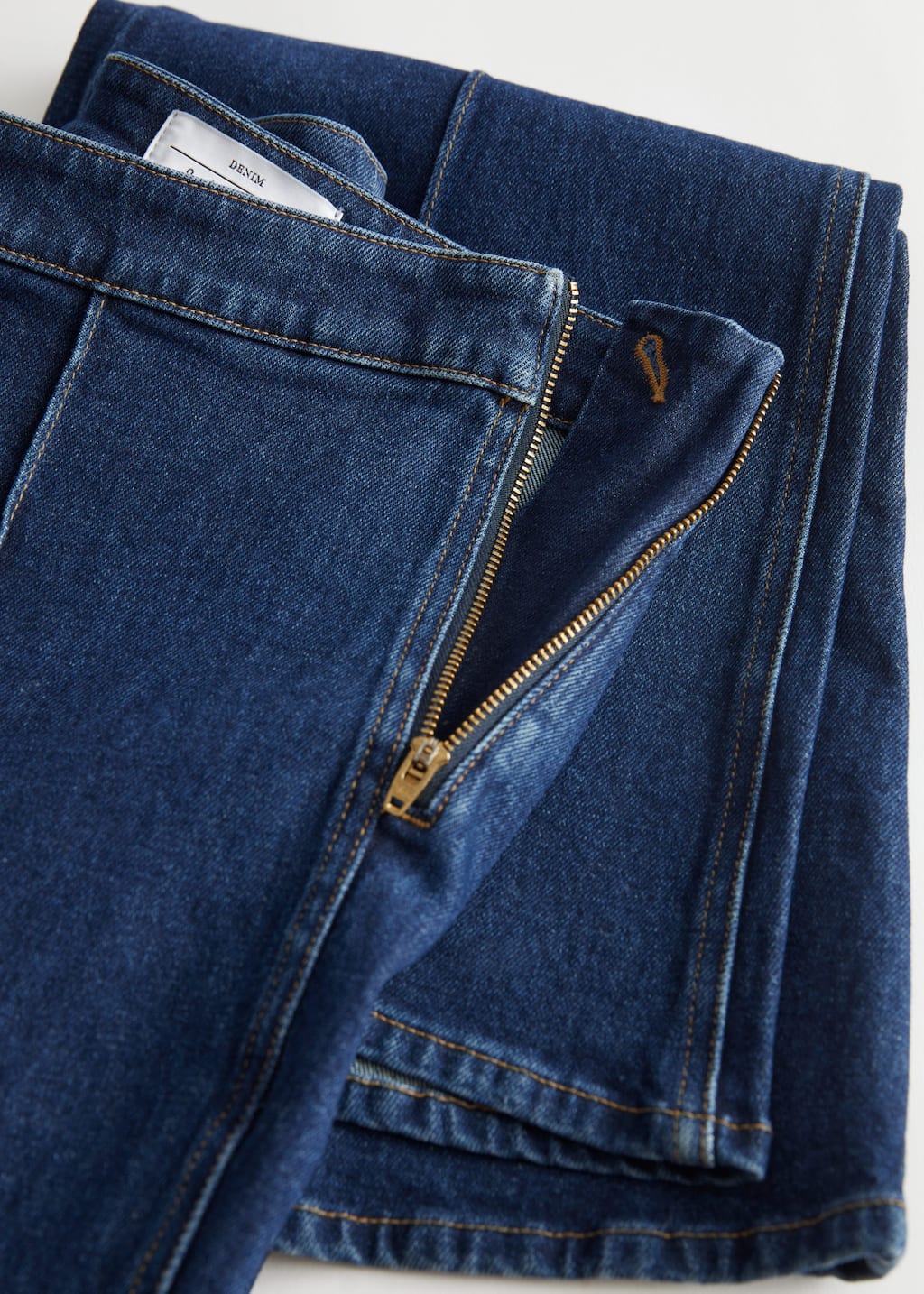 Flared Denim Trousers - {{variantName}} - Descriptive Detail