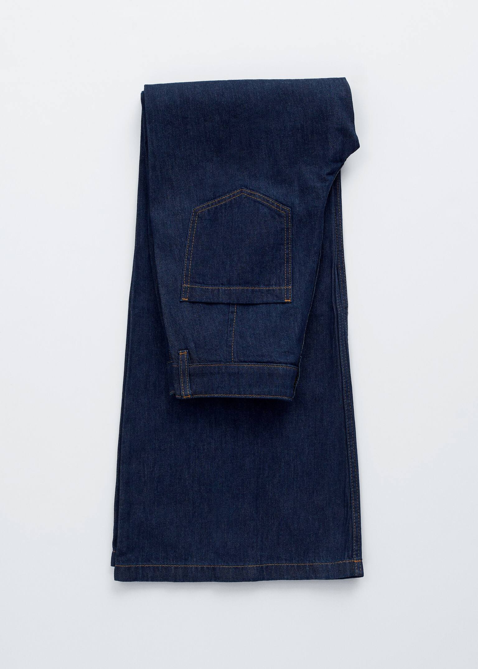 Bootcut-Jeans mit französischer Naht - Mittelblau - 6