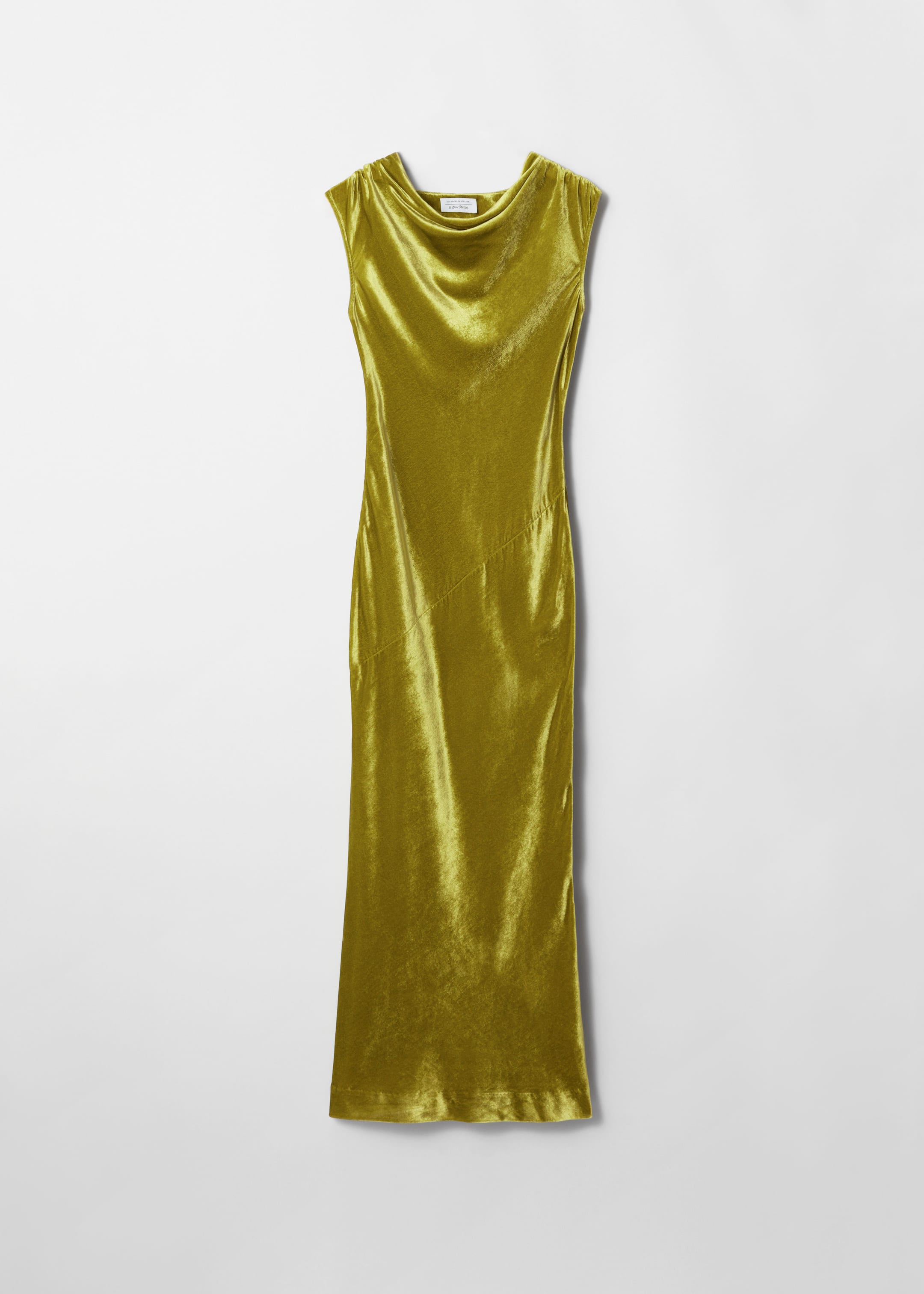 Größeres Bild ansehen: Drapiertes Maxikleid aus Samt - Olive - Ladies | H&M DE 1