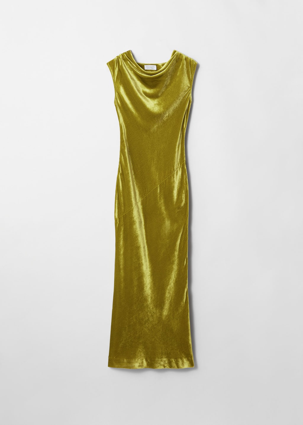 Image of Draped Velvet Maxi Dress