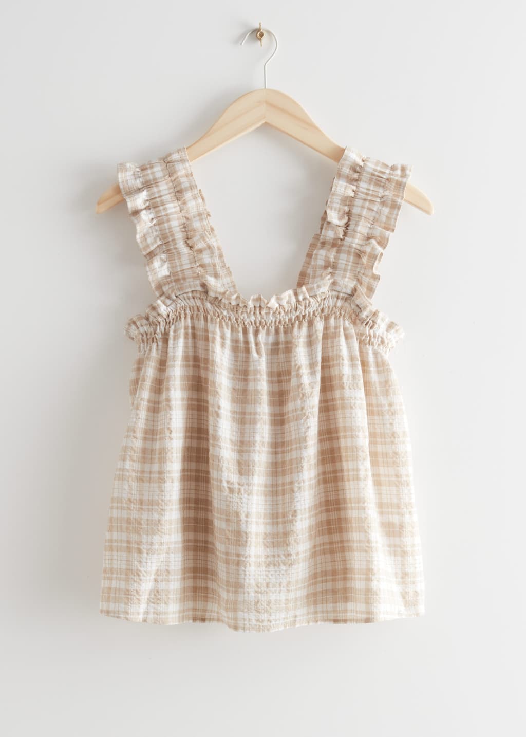 ALine Ruffle Top - White - Bodegón