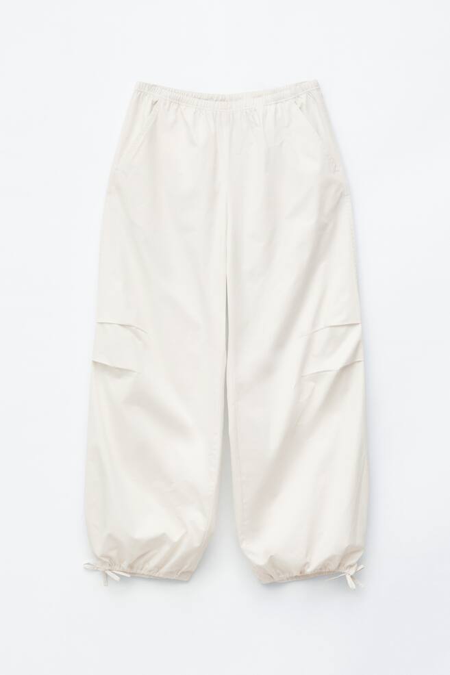Pantaloni Parachute - Alb - 1