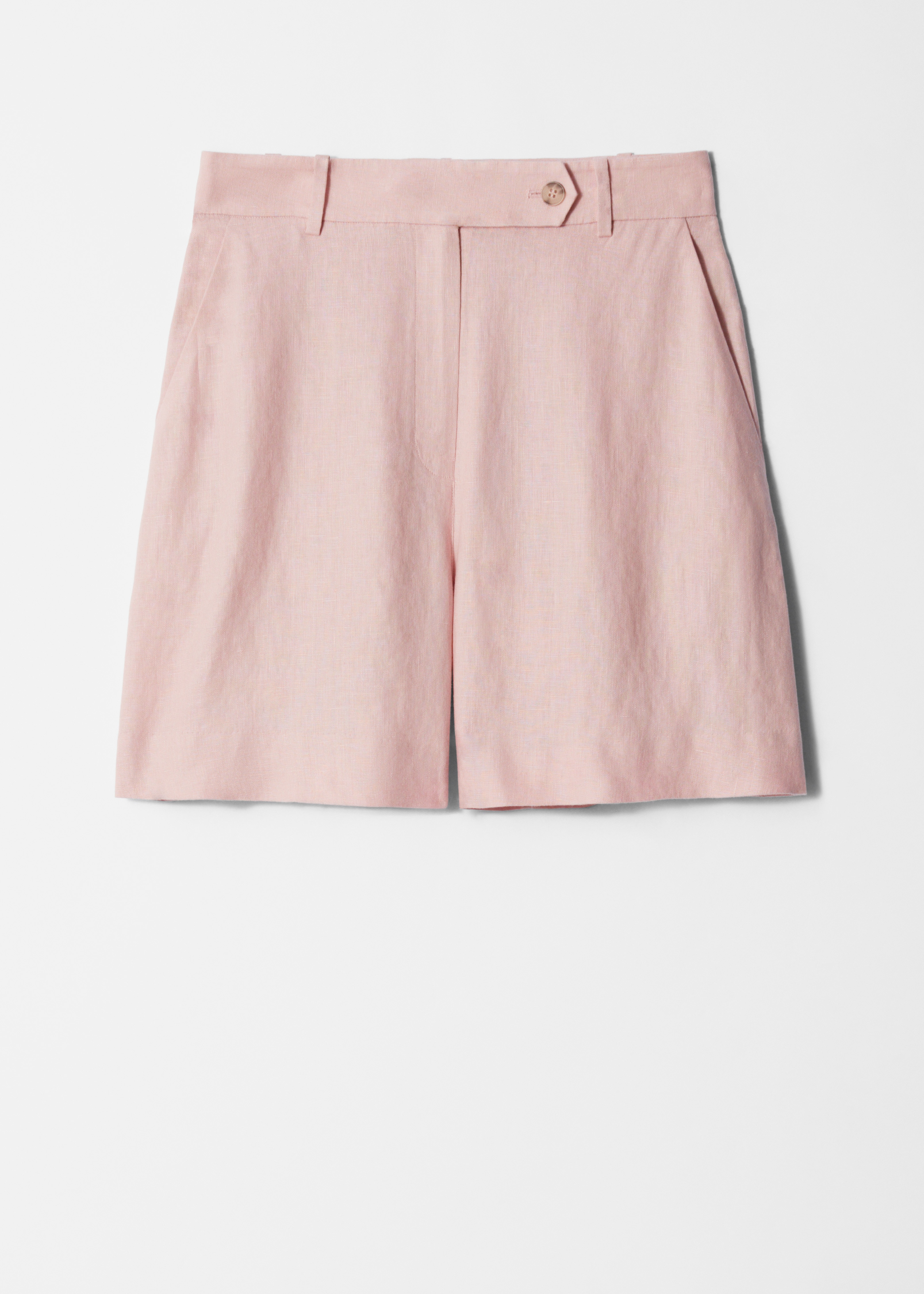 Pantaloni scurți din in - Roz pal/Albastru deschis/Verde Kaki