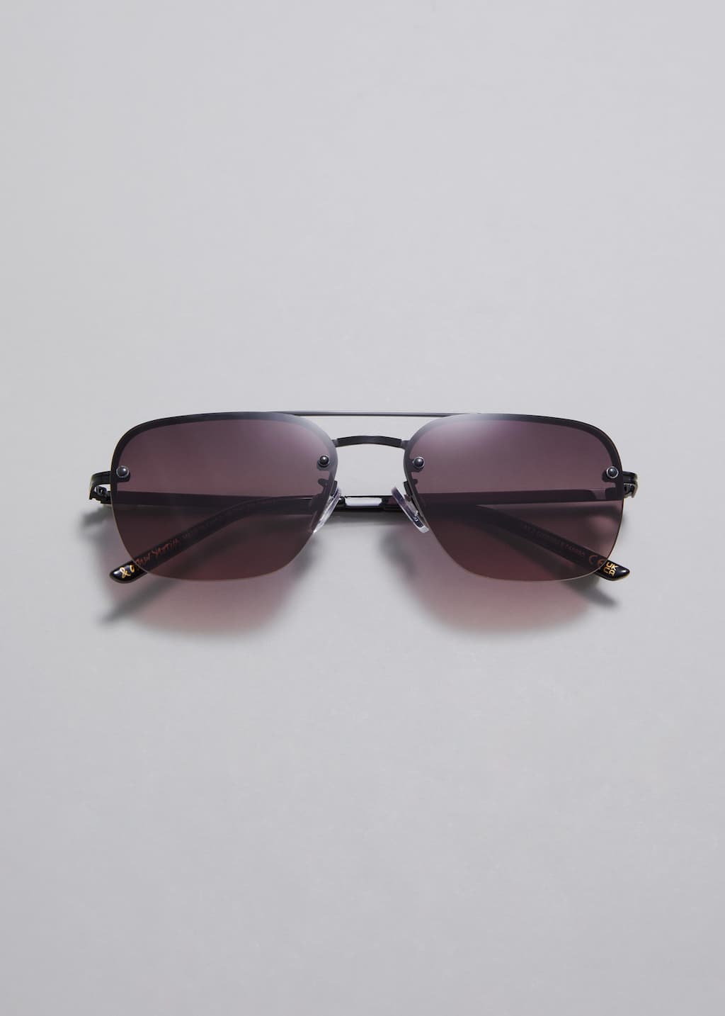 Rimless Aviator-Style Sunglasses