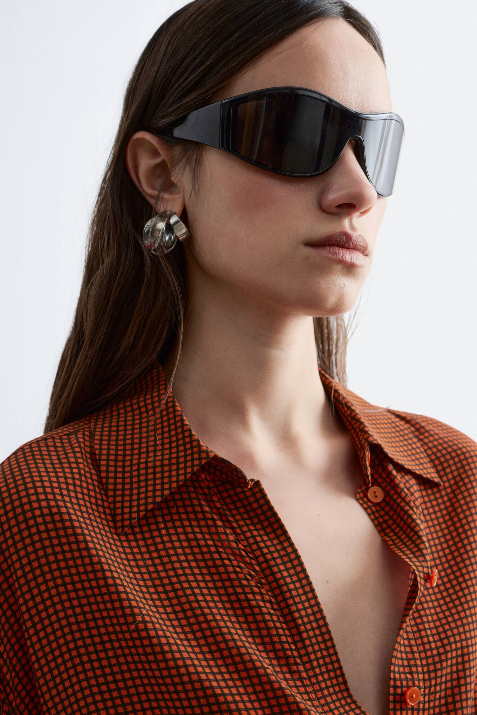 Hemd mit Kordelzug - Orange/Kariert - 8