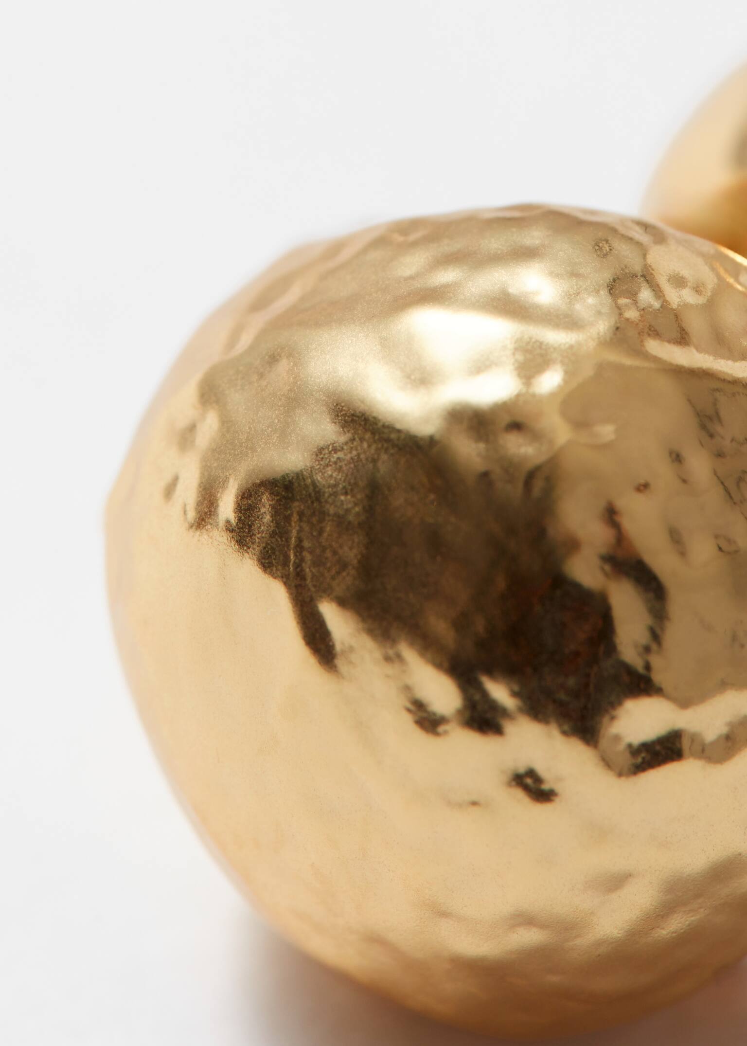 Hammered Dome Earrings - Gold - 3