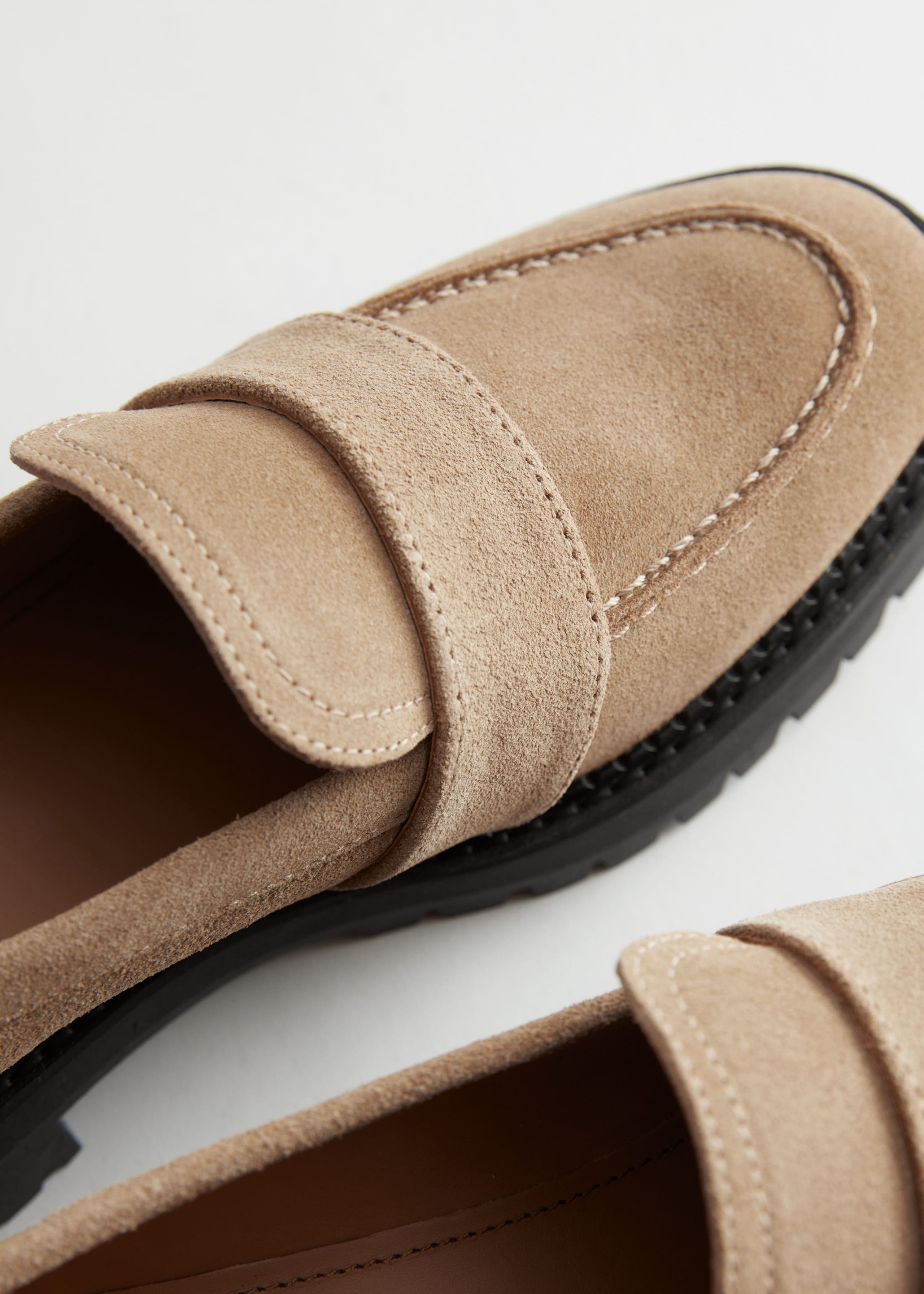 Image of Chunky läderloafers