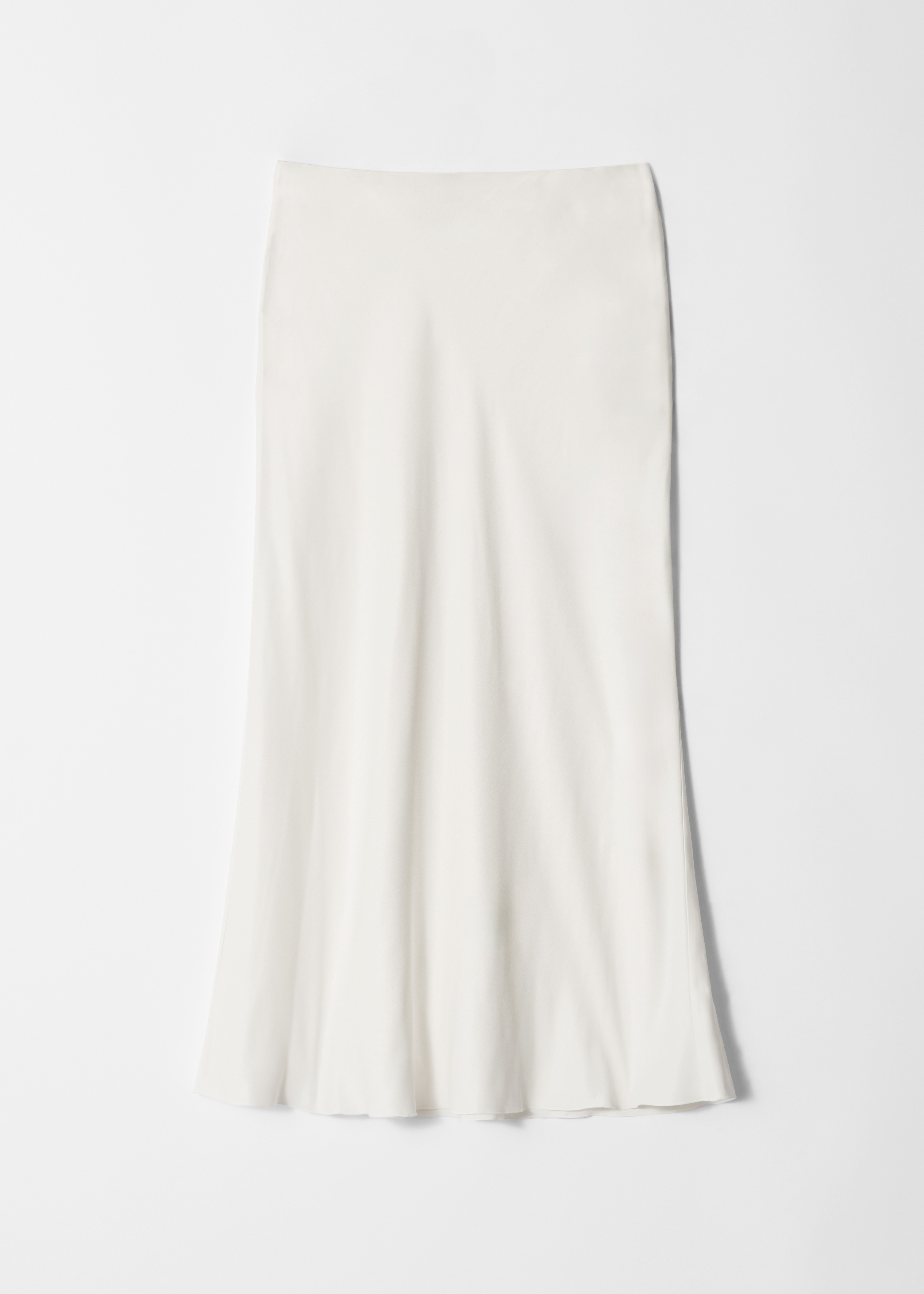 Satin Midi Skirt - White/Donkerbruin/Zwart/Pink/Light Blue/Red