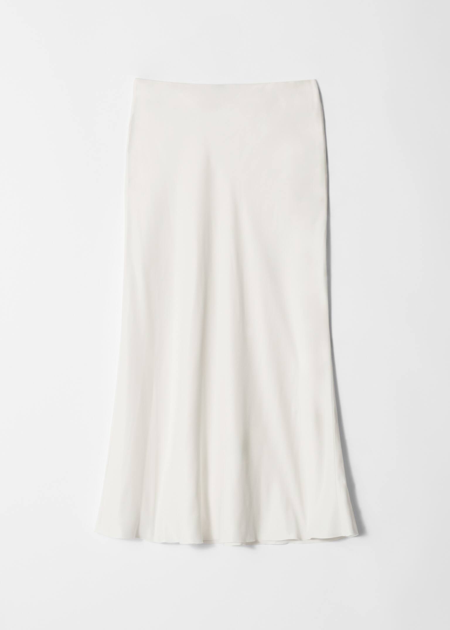 Jupe midi en satin - Blanc/Noir/Marron foncé/Rose/Bleu clair - 2